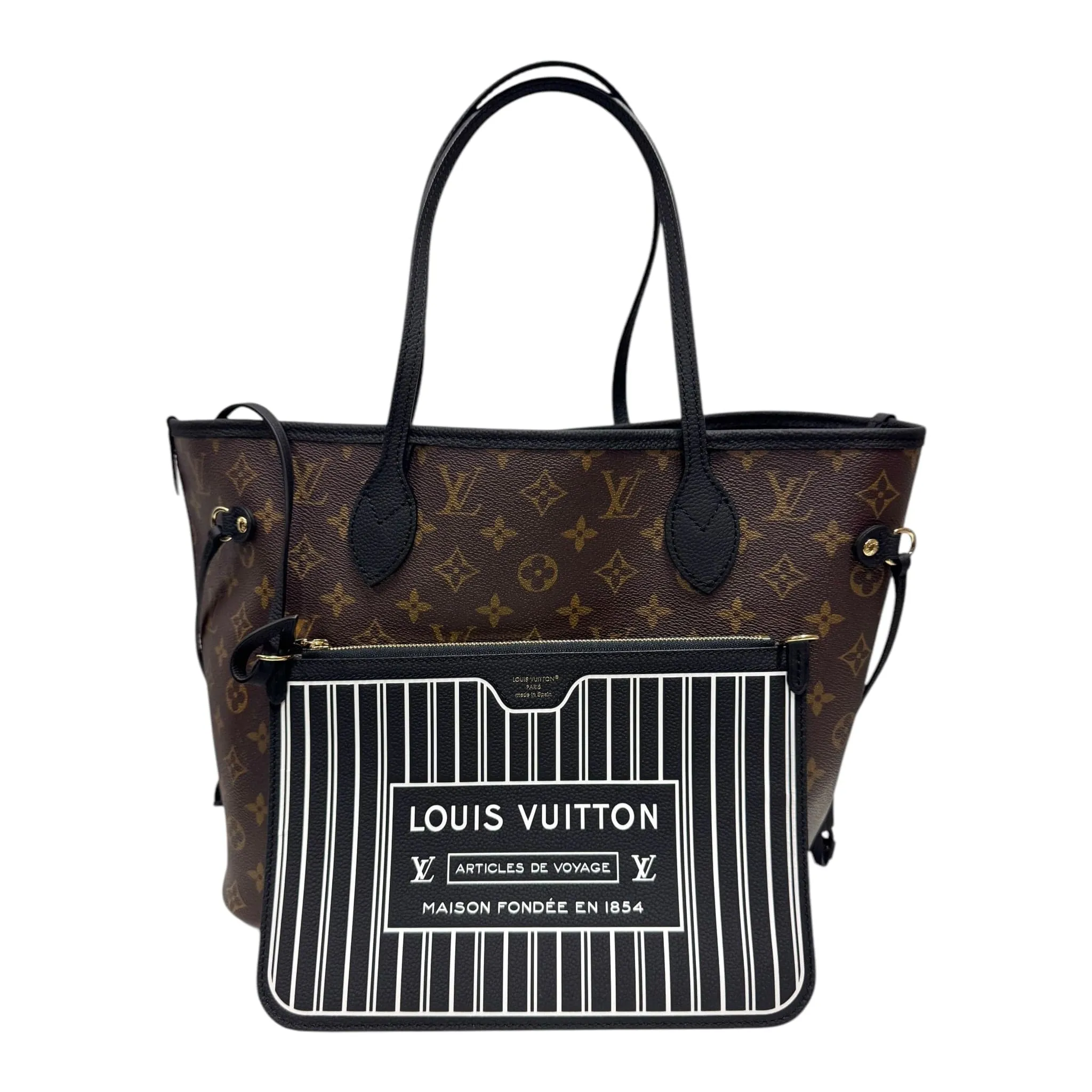 Louis Vuitton Neverfull MM Reversible Inside Out Monogram Black