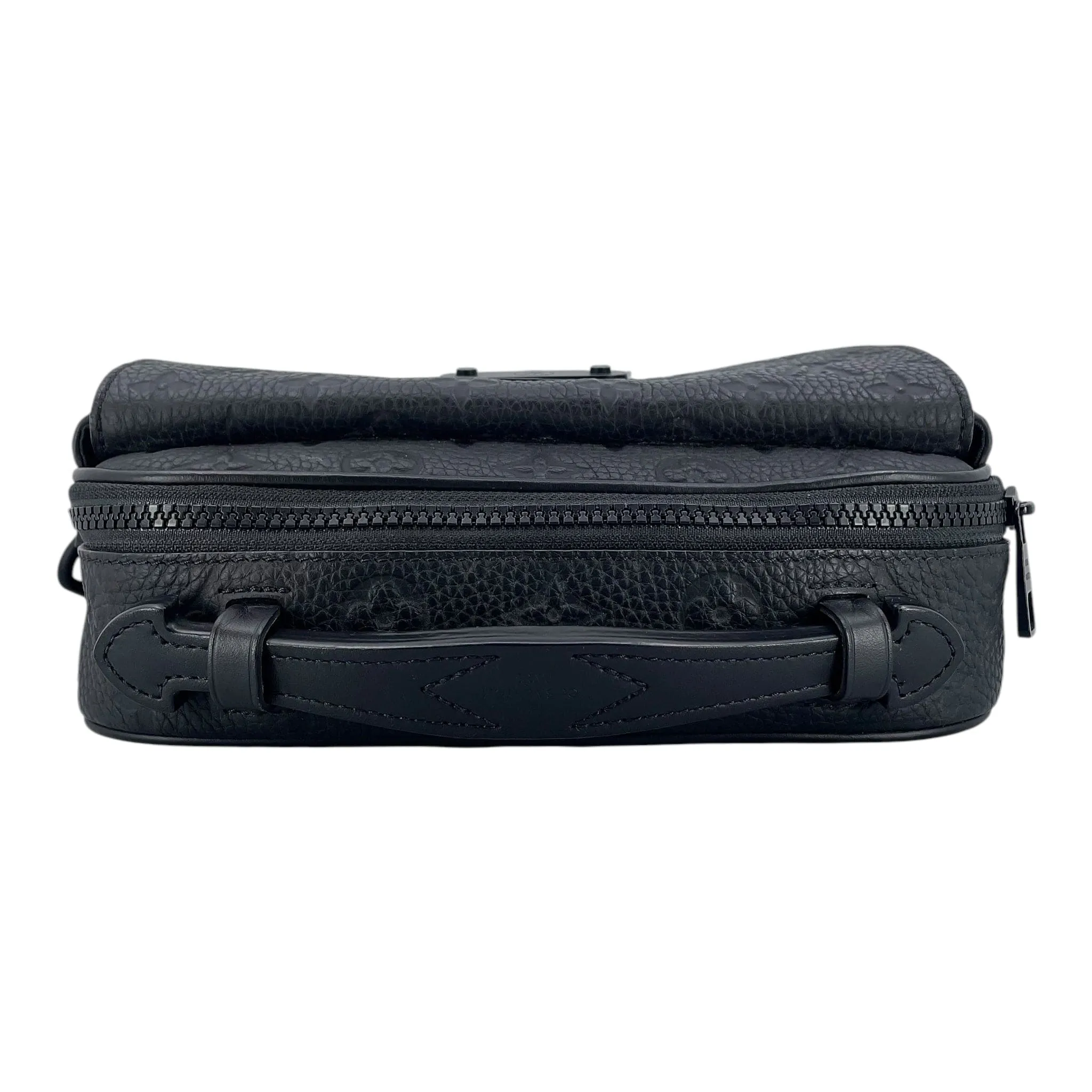 Louis Vuitton Taurillon Monogram S Lock Messenger Black Pre-Owned