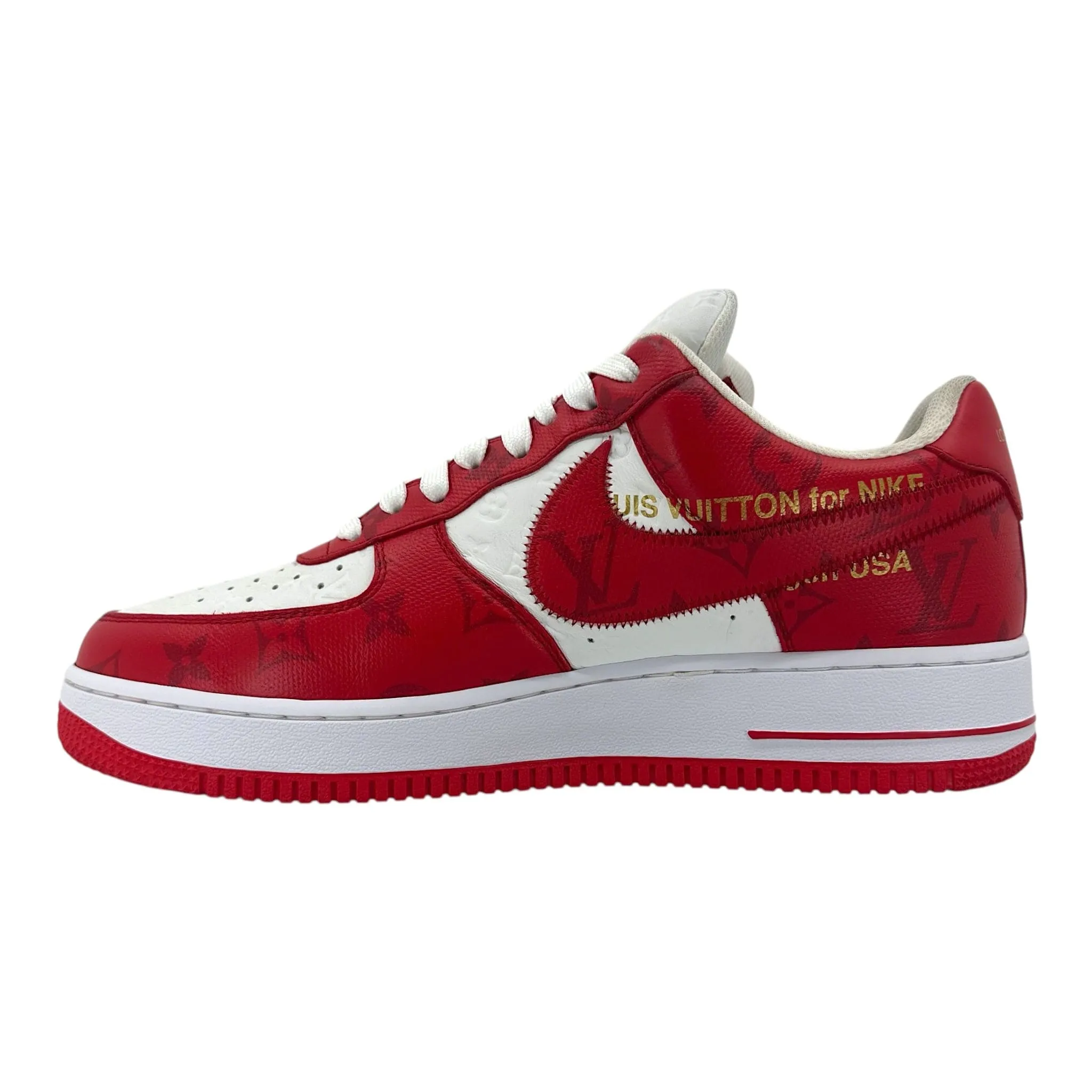 Louis Vuitton x Nike Air Force 1 Low By Virgil Abloh White Red Pre-Owned