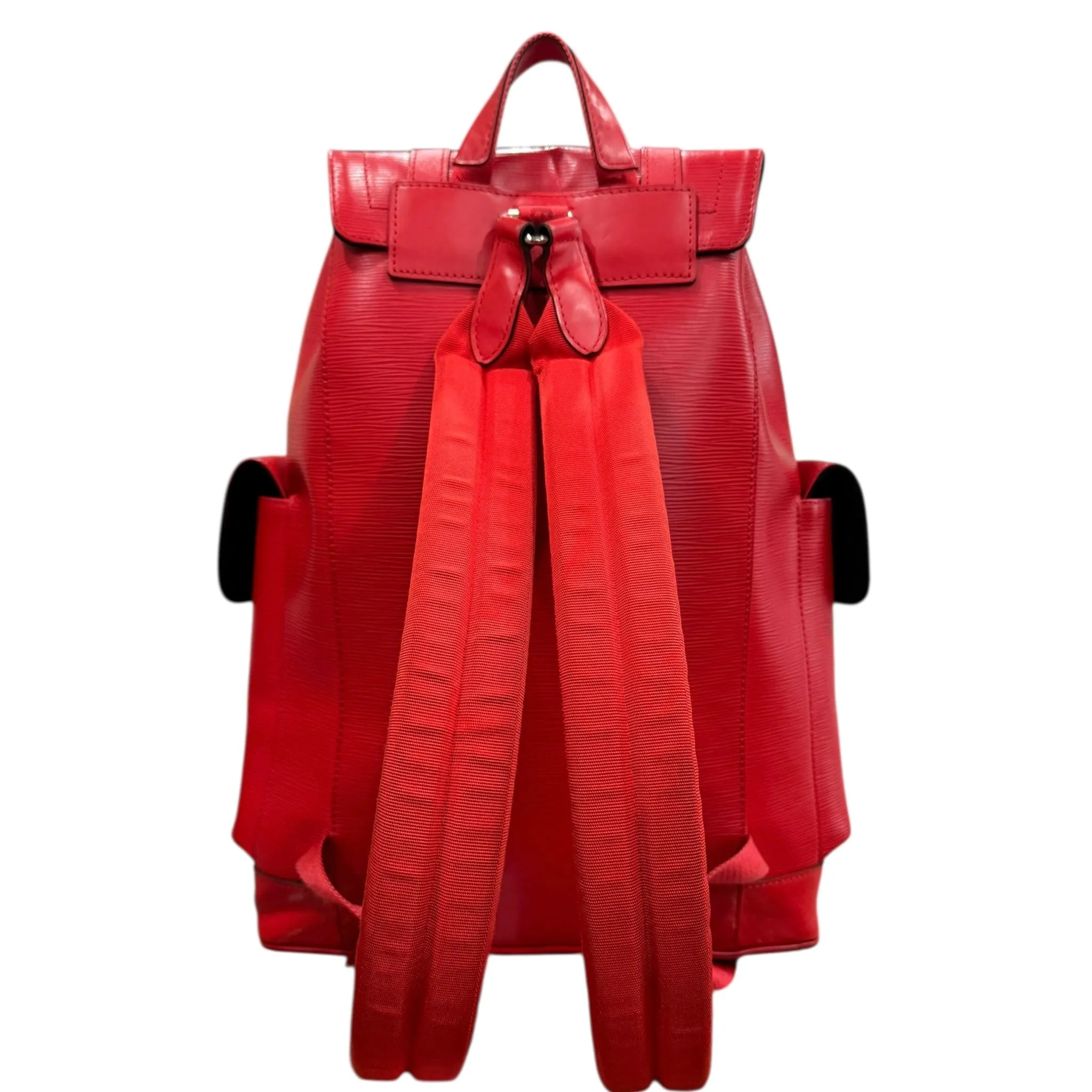 Louis Vuitton x Supreme Christopher Backpack Epi Red White Pre-Owned