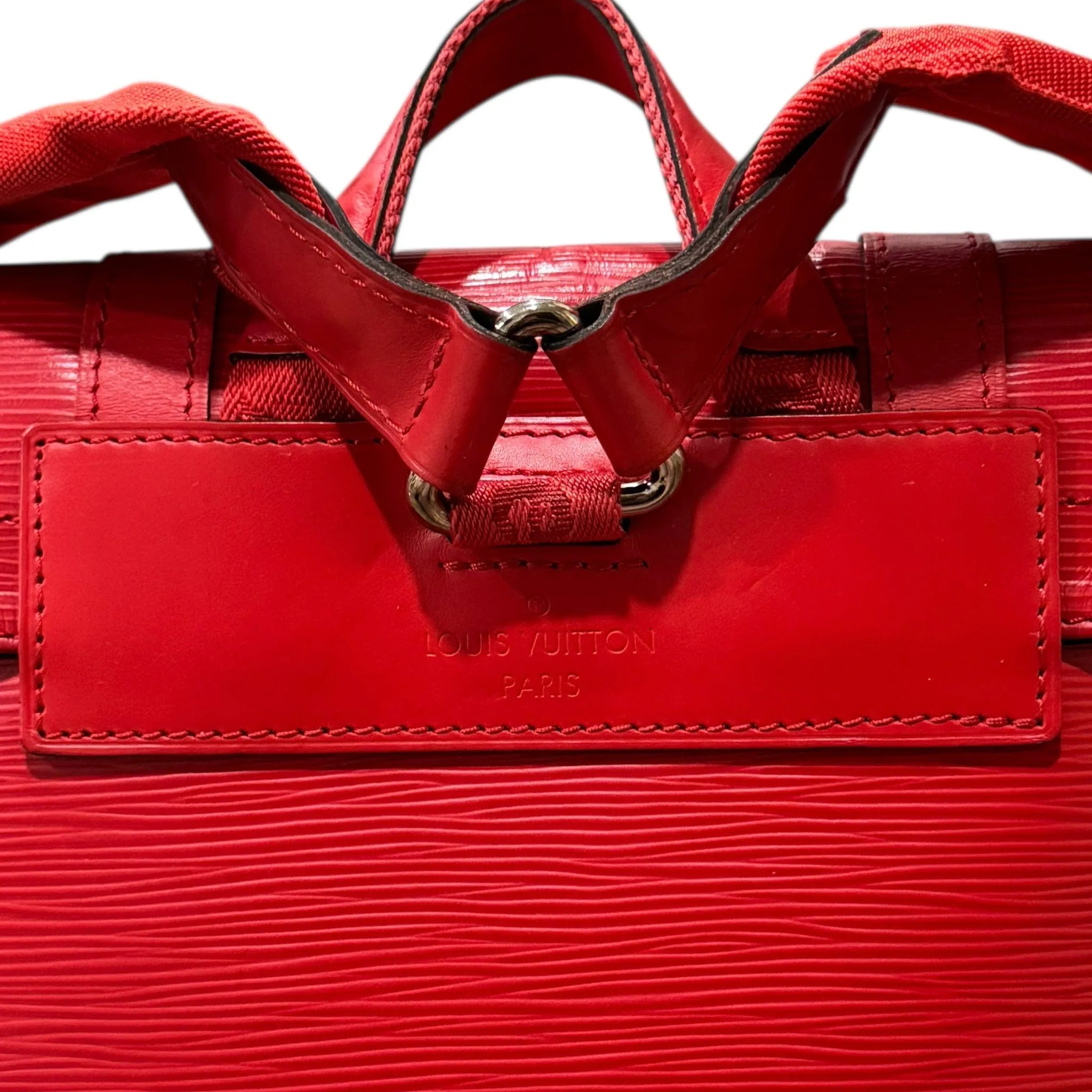 Louis Vuitton x Supreme Christopher Backpack Epi Red White Pre-Owned