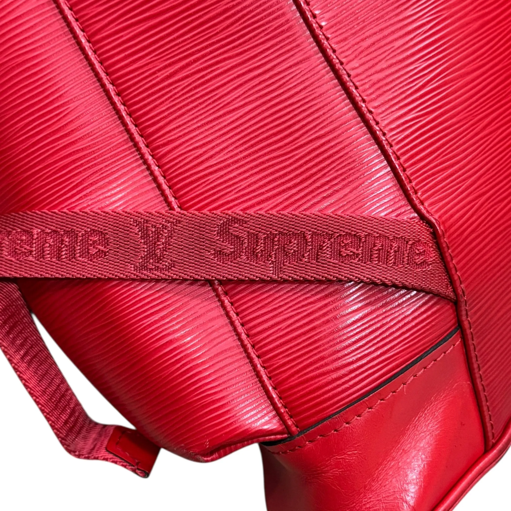 Louis Vuitton x Supreme Christopher Backpack Epi Red White Pre-Owned