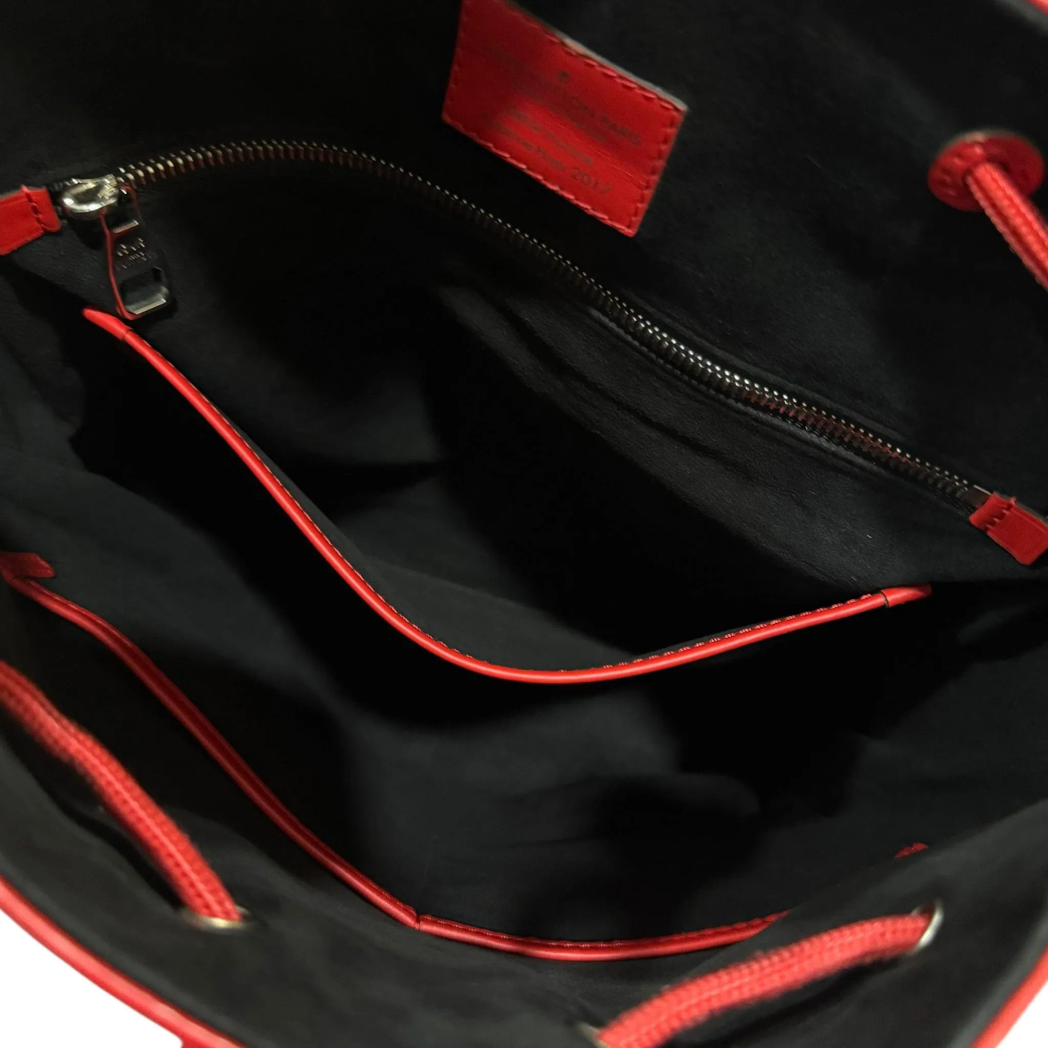 Louis Vuitton x Supreme Christopher Backpack Epi Red White Pre-Owned