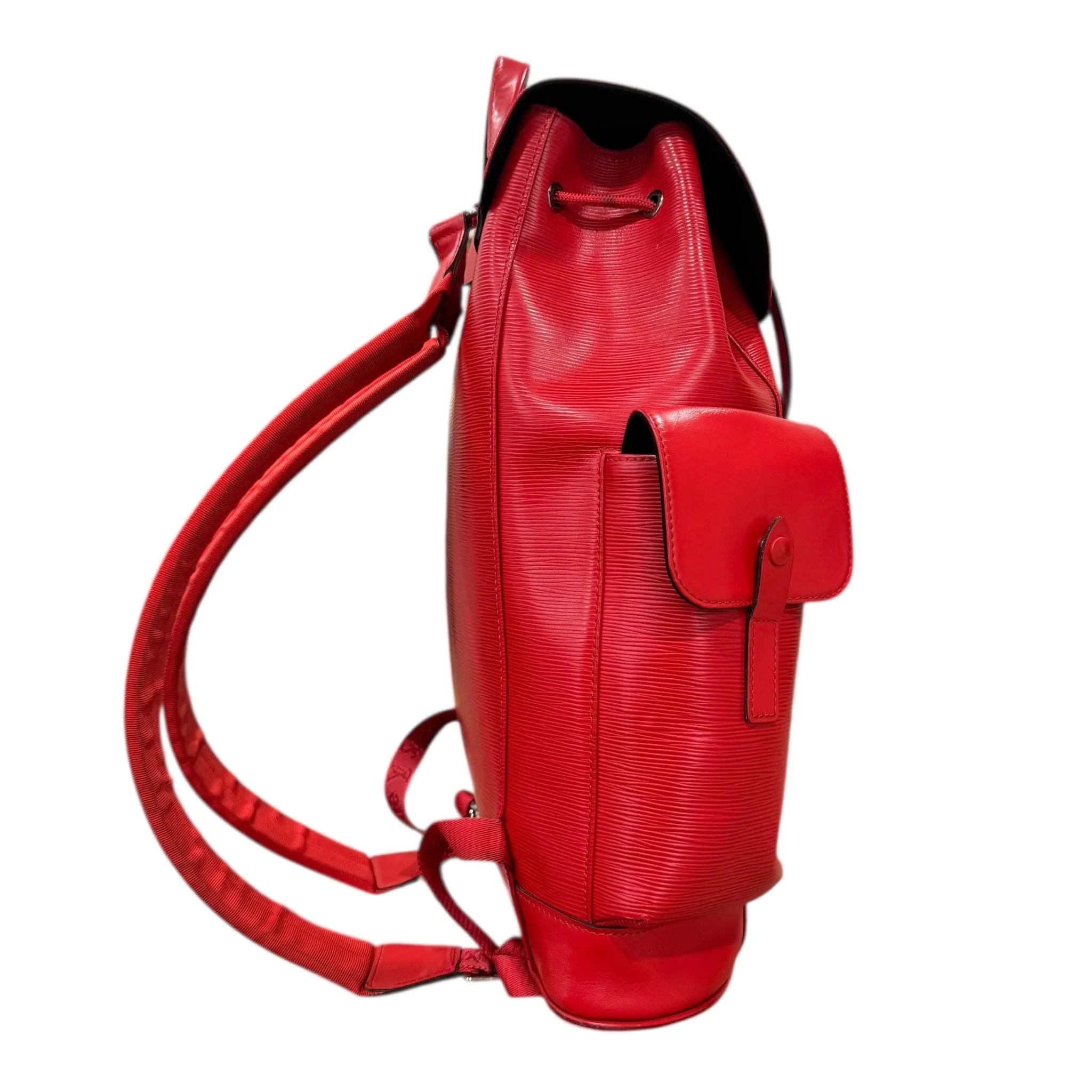 Louis Vuitton x Supreme Christopher Backpack Epi Red White Pre-Owned