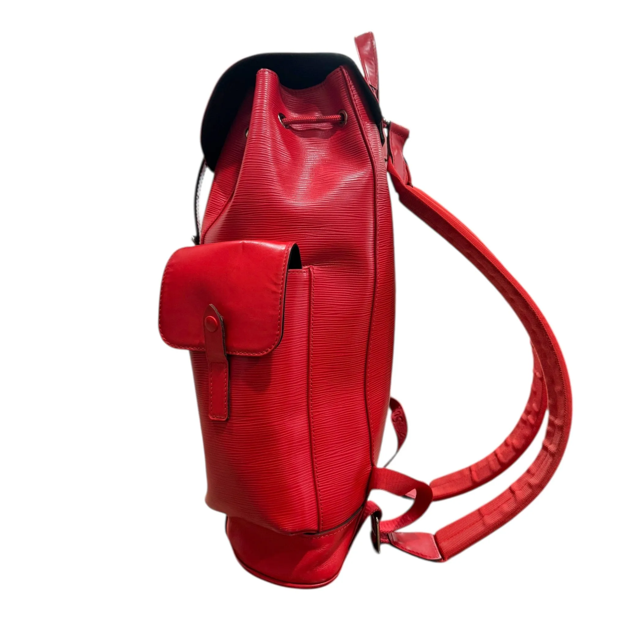 Louis Vuitton x Supreme Christopher Backpack Epi Red White Pre-Owned