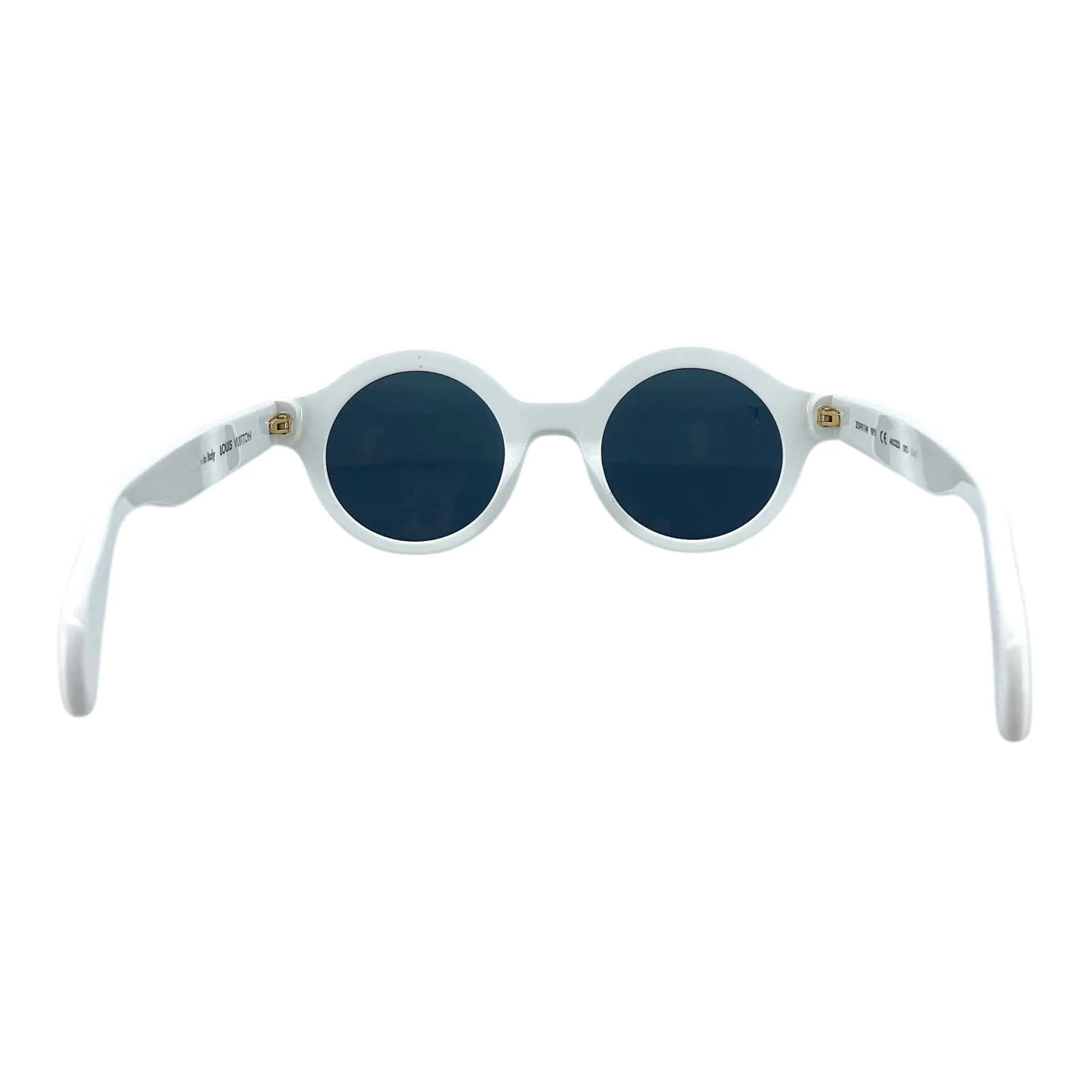 Louis Vuitton x Supreme Downtown Sunglasses White Black Gold Pre-Owned