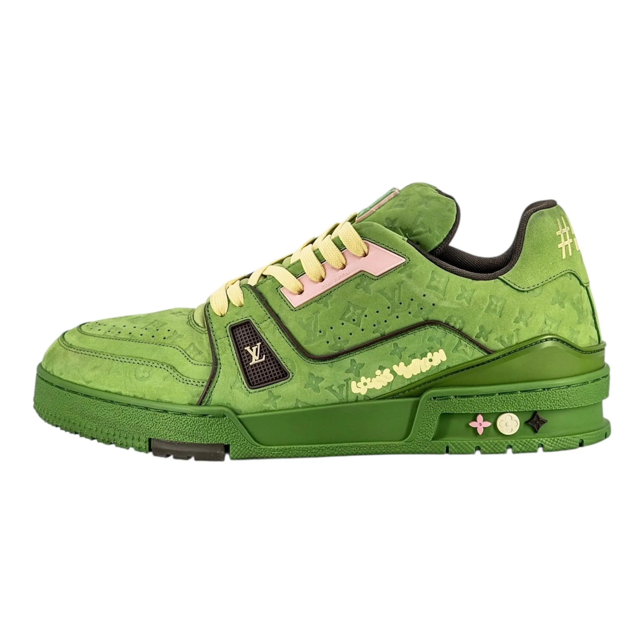 Louis Vuitton x Tyler The Creator LV Trainer Green Pink Multi Pre-Owned