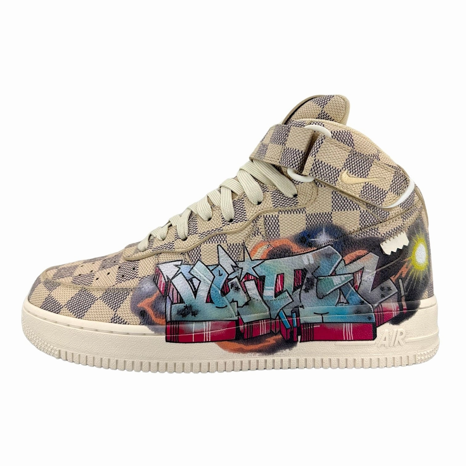Louis Vuitton Nike Air Force 1 Mid By Virgil Abloh Graffiti