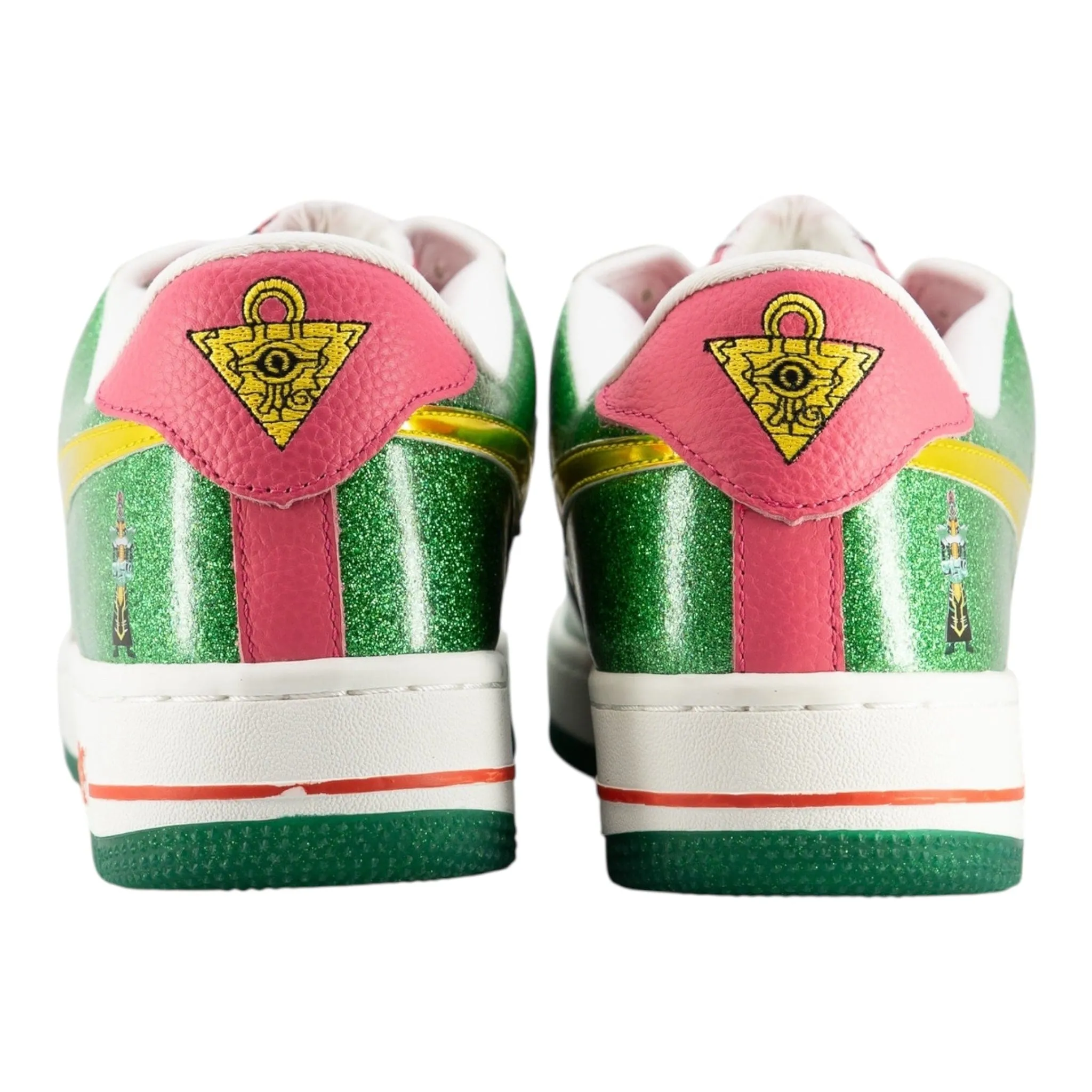 Macwithpacks Yu-Gi-Oh! Jinzo Sneaker Low Pink Green Glitter (Custom)