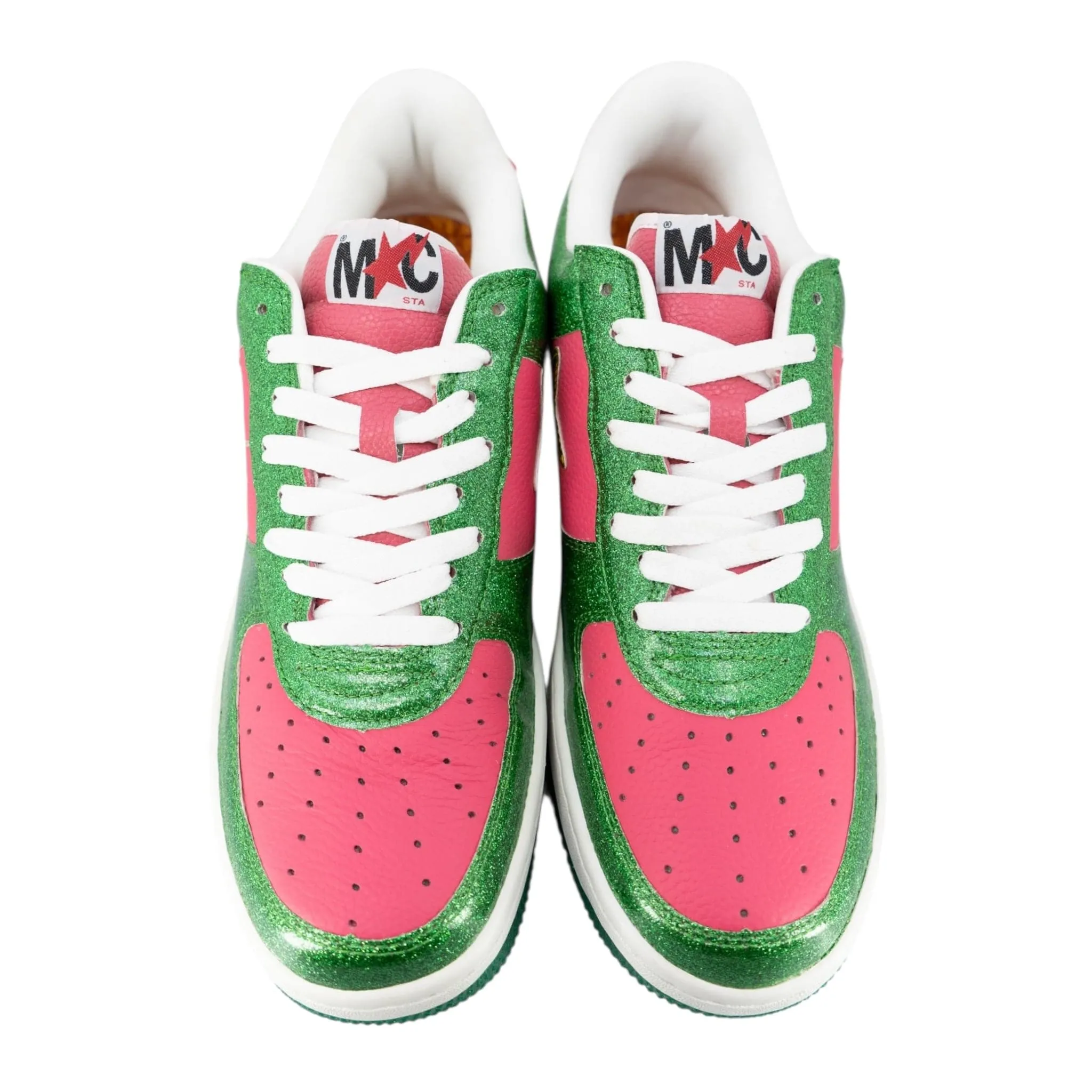Macwithpacks Yu-Gi-Oh! Jinzo Sneaker Low Pink Green Glitter (Custom)