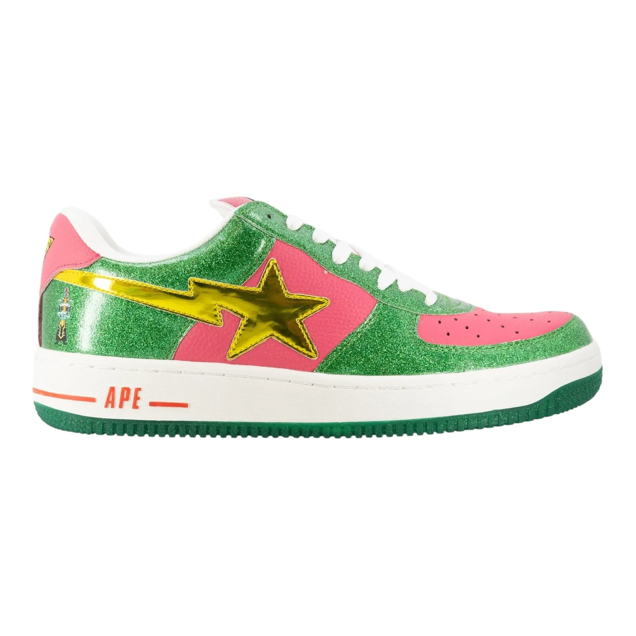 Macwithpacks Yu-Gi-Oh! Jinzo Sneaker Low Pink Green Glitter (Custom)