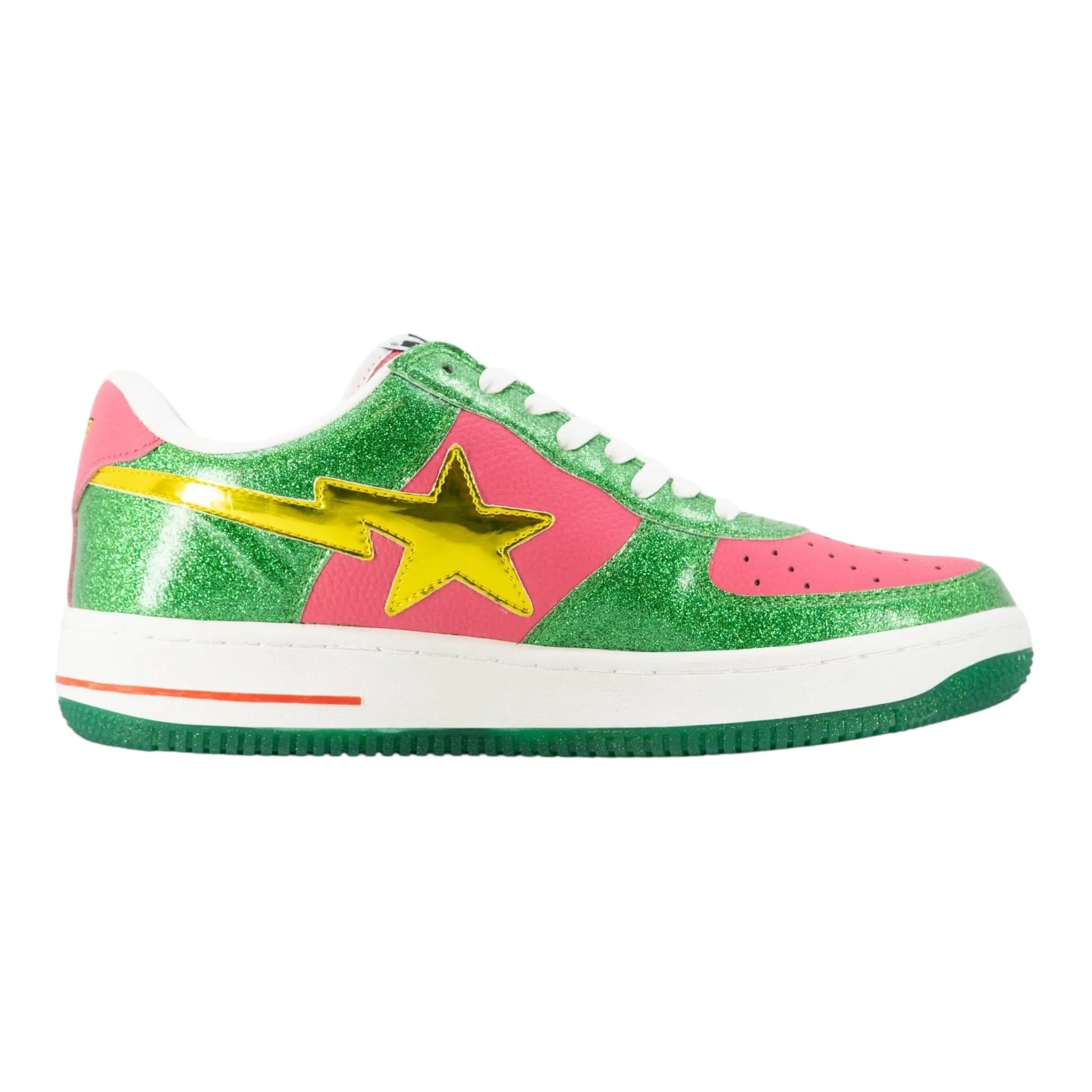 Macwithpacks Yu-Gi-Oh! Jinzo Sneaker Low Pink Green Glitter (Custom)