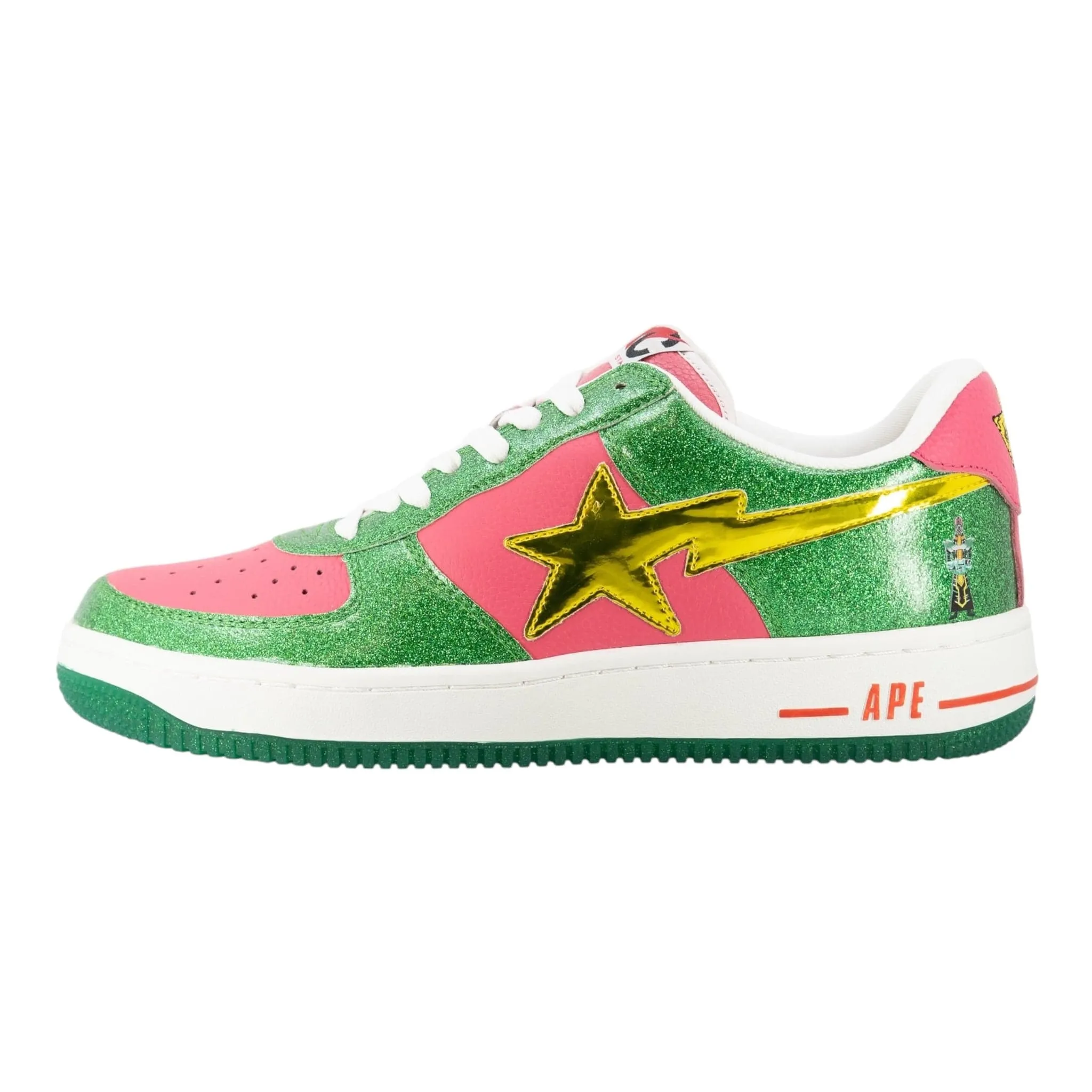 Macwithpacks Yu-Gi-Oh! Jinzo Sneaker Low Pink Green Glitter (Custom)