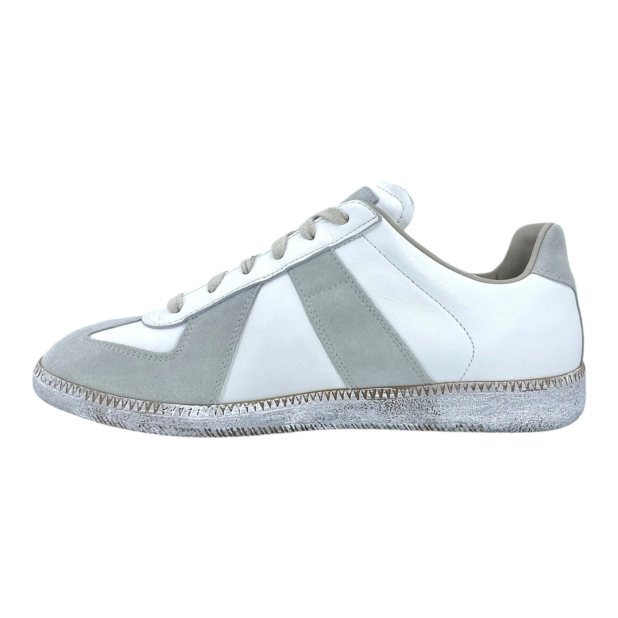 Maison Margiela Replica Low Sneaker Paint White Grey