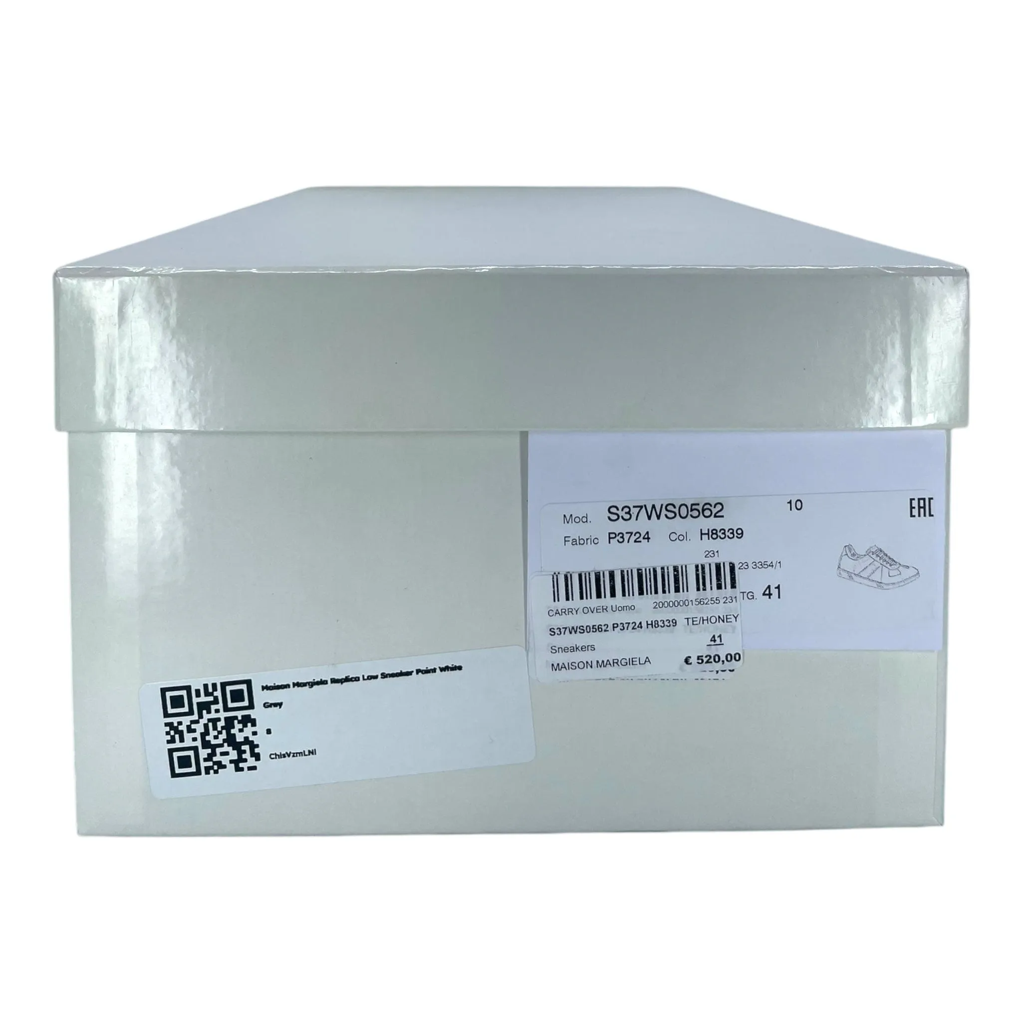 Maison Margiela Replica Low Sneaker Paint White Grey