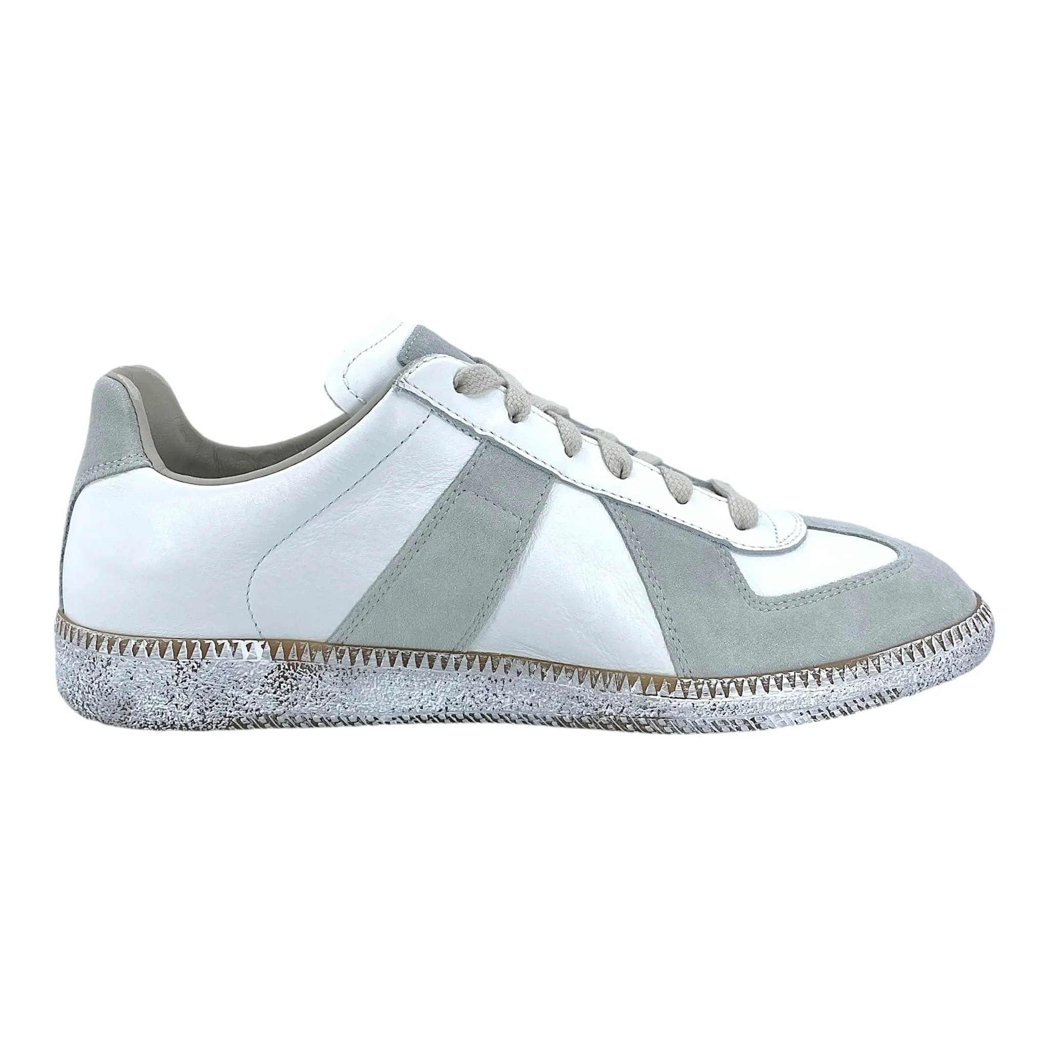 Maison Margiela Replica Low Sneaker Paint White Grey