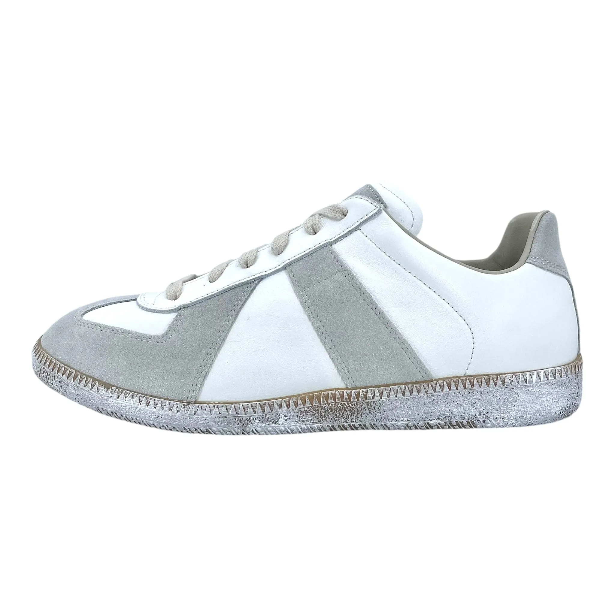 Maison Margiela Replica Low Sneaker Paint White Grey