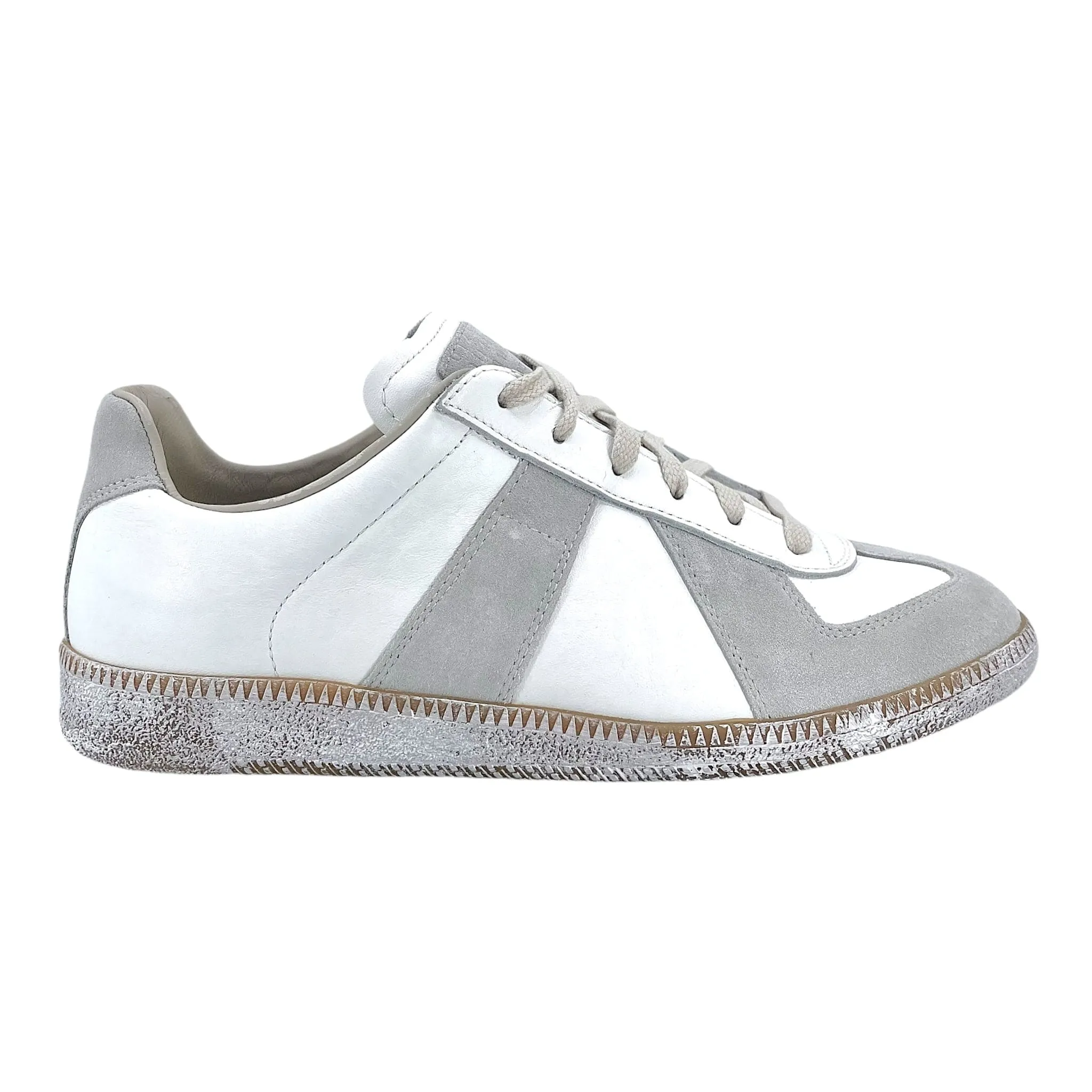 Maison Margiela Replica Low Sneaker Paint White Grey