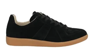 Maison Margiela Suede Replica Low Sneaker Black Gum