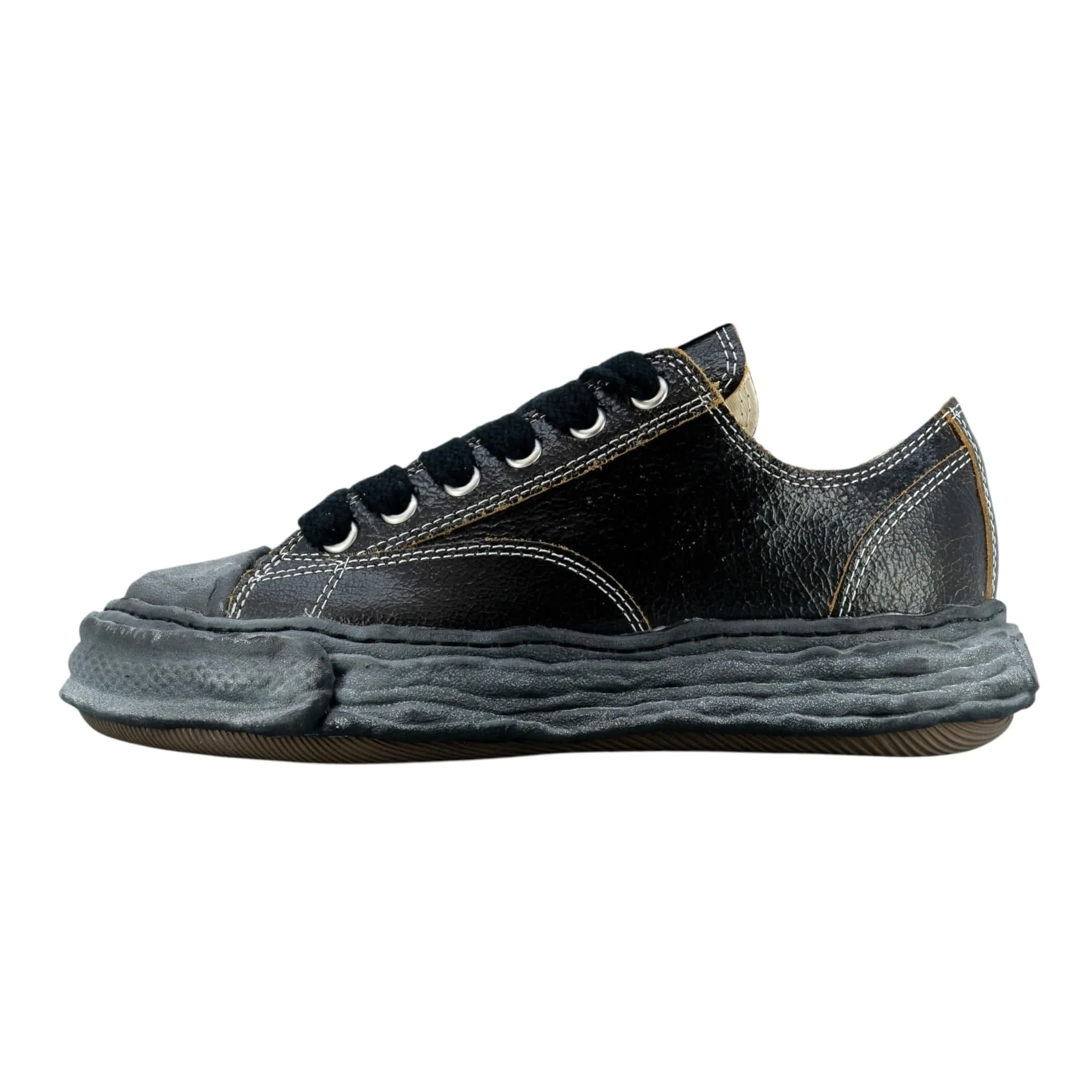 Maison Mihara Yasuhiro Cracked Leather Peterson Sneaker Low Black