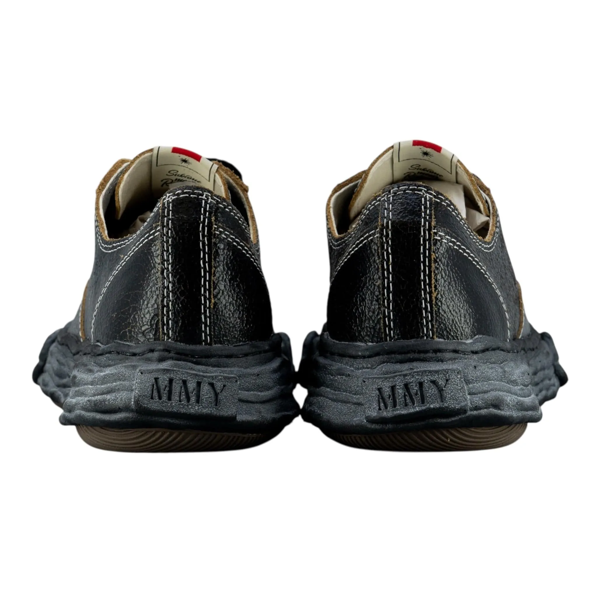 Maison Mihara Yasuhiro Cracked Leather Peterson Sneaker Low Black
