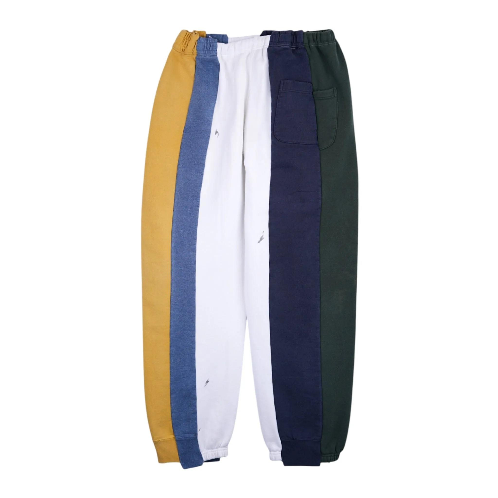Maison Mihara Yasuhiro Striped Sweatpants Green Navy Yellow White Pre-Owned