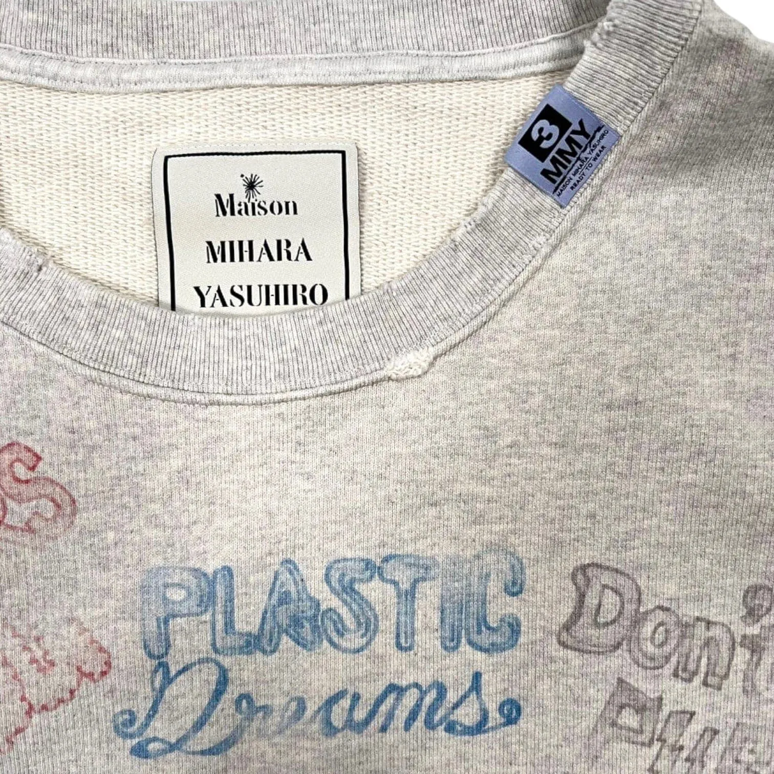 Maison Mihara Yasuhiro Suspender Jersey Short Sleeve Tee Shirt Cream Pre-Owned