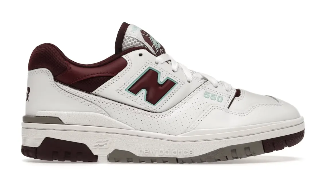 New Balance 550 Burgundy Cyan