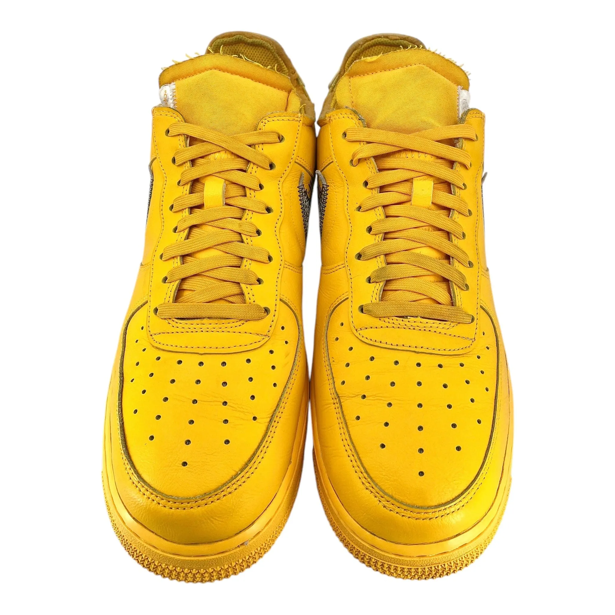 Nike Air Force 1 Low Off-White University Gold Metallic Silver Pre-Owned