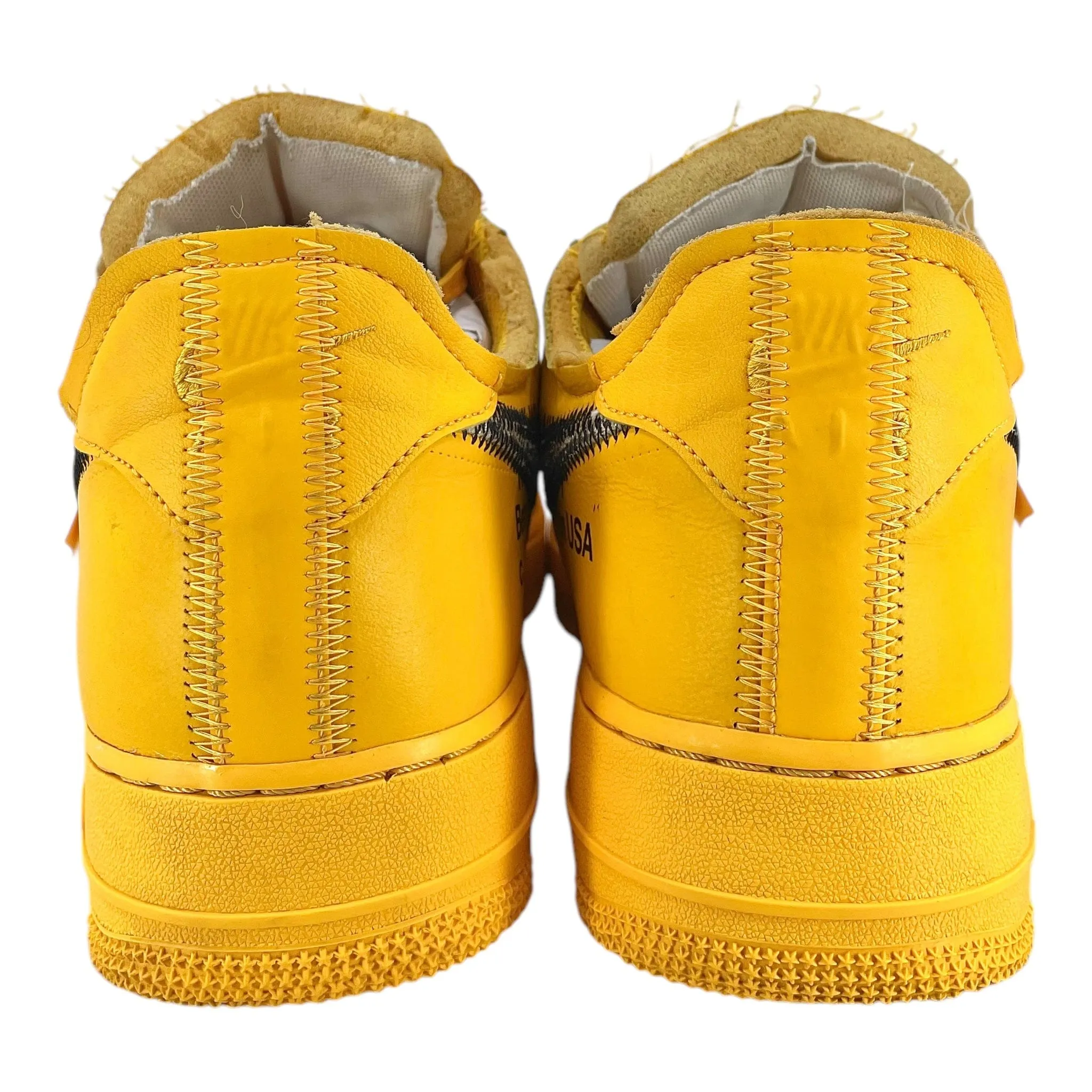 Nike Air Force 1 Low Off-White University Gold Metallic Silver Pre-Owned