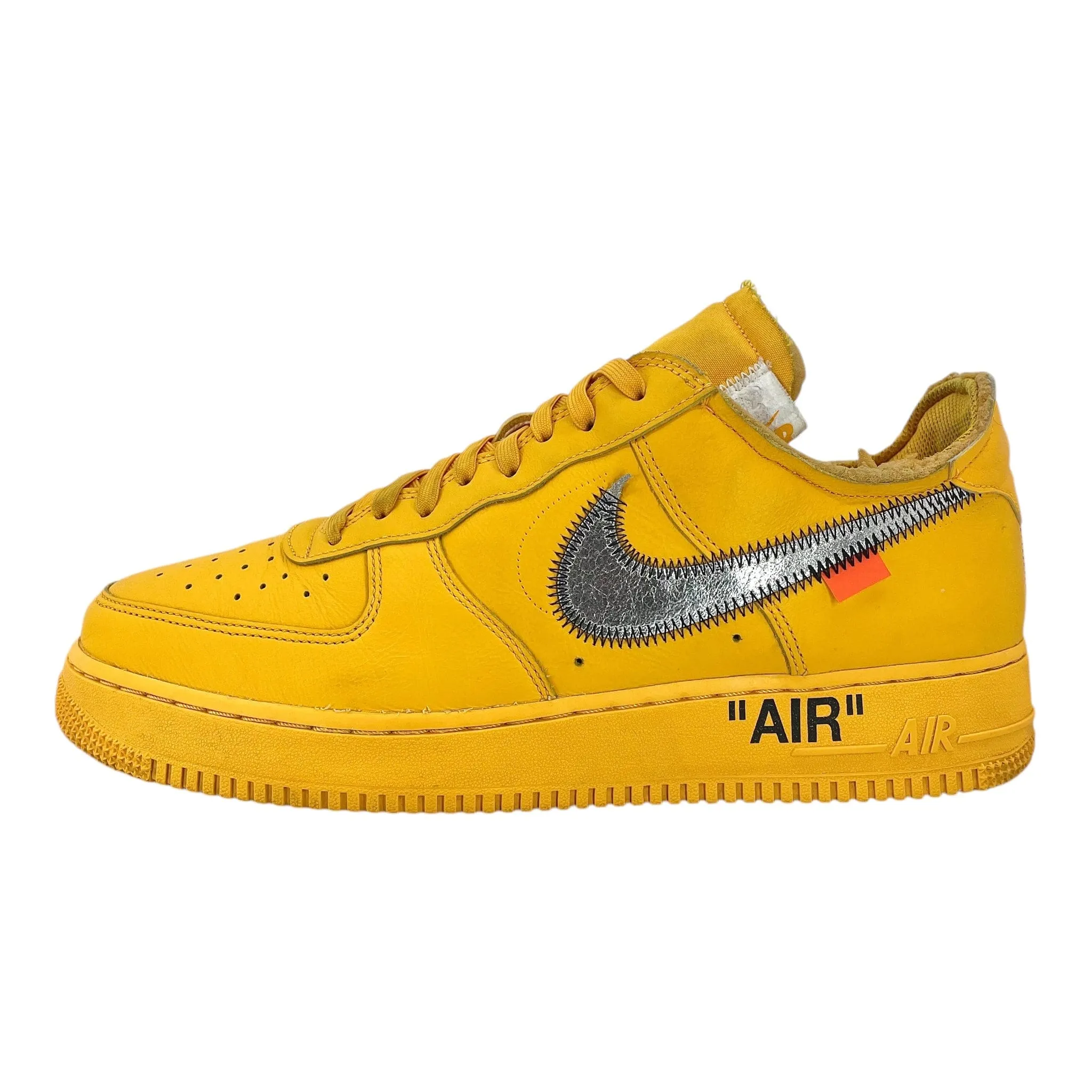 Nike Air Force 1 Low Off-White University Gold Metallic Silver Pre-Owned
