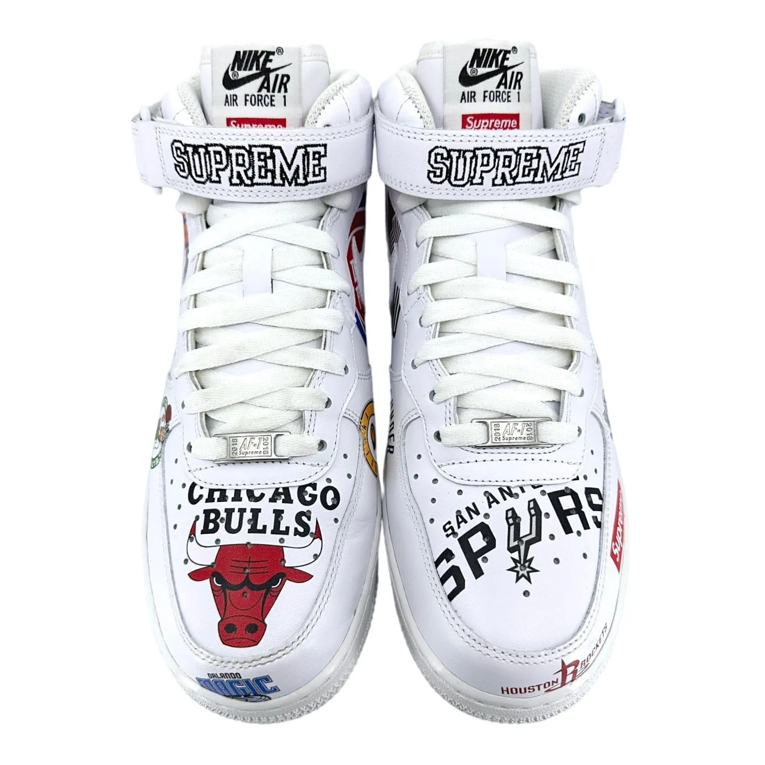 Nike Air Force 1 Mid Supreme NBA White Pre-Owned