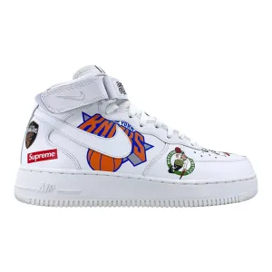Nike Air Force 1 Mid Supreme NBA White Pre-Owned
