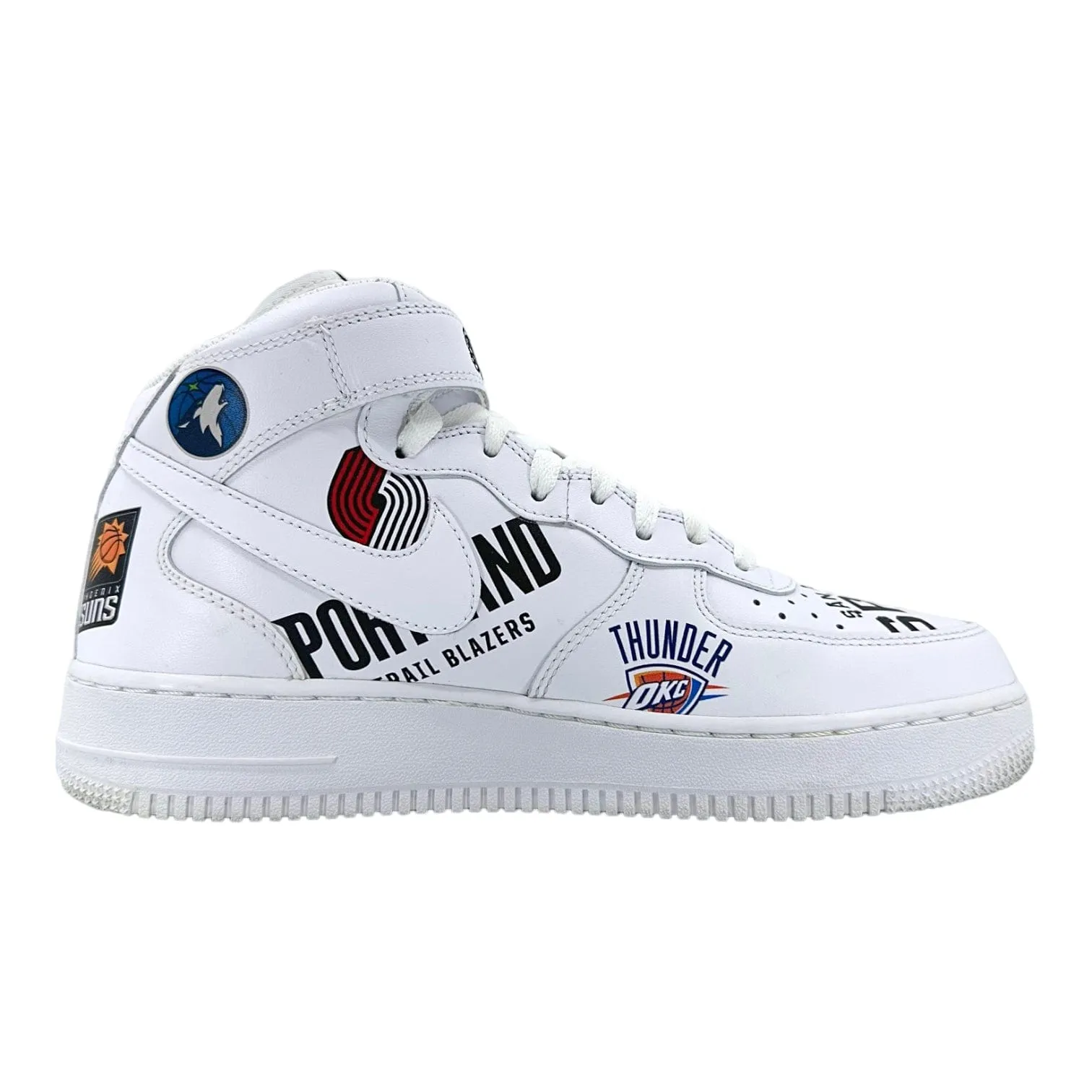 Nike Air Force 1 Mid Supreme NBA White Pre-Owned