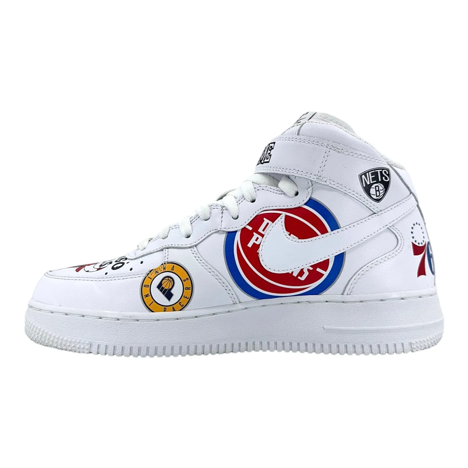 Nike Air Force 1 Mid Supreme NBA White Pre-Owned