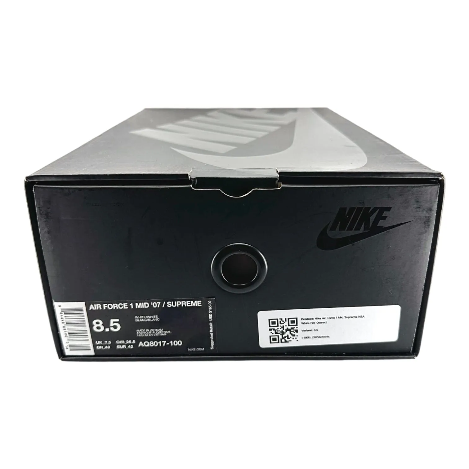 Nike Air Force 1 Mid Supreme NBA White Pre-Owned