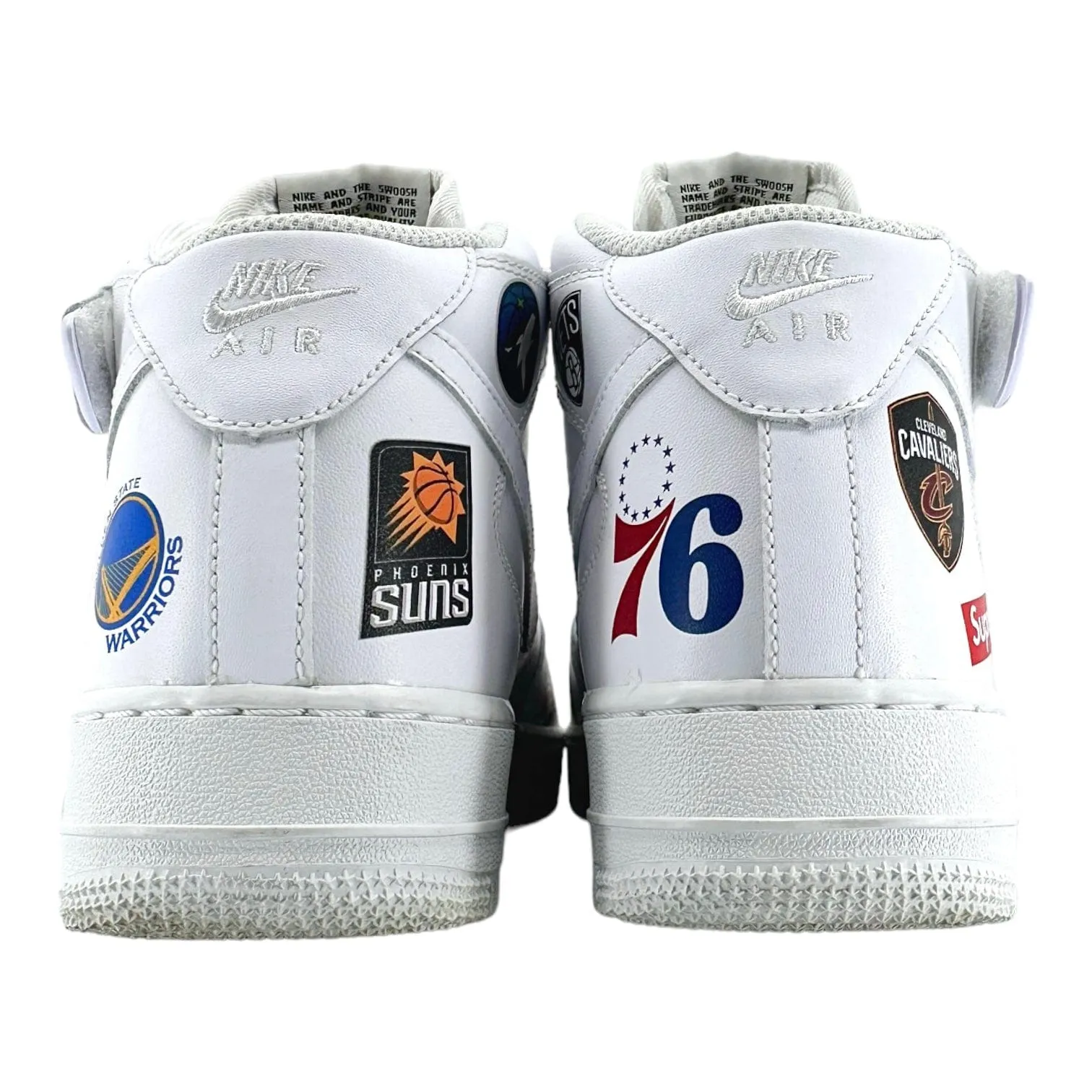 Nike Air Force 1 Mid Supreme NBA White Pre-Owned
