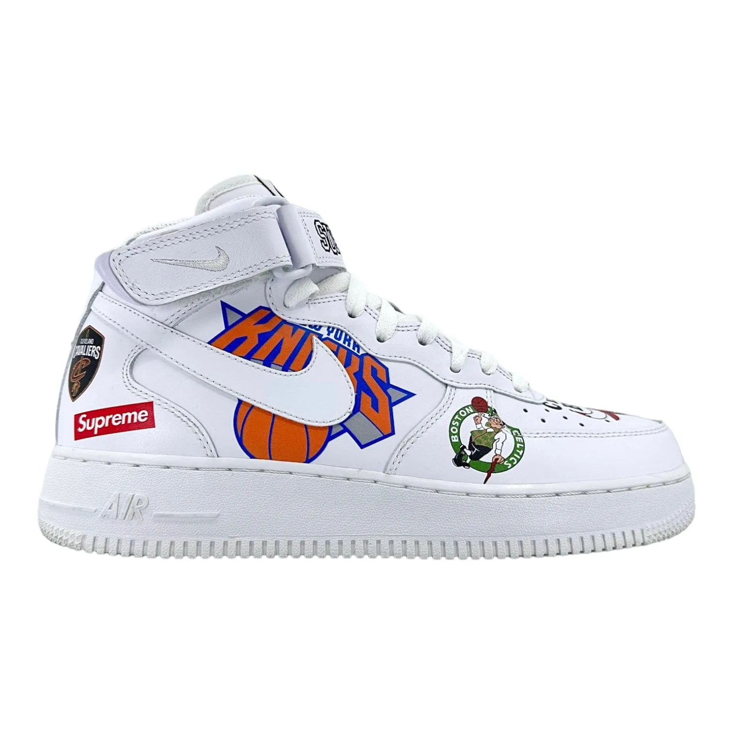 Nike Air Force 1 Mid Supreme NBA White Pre-Owned