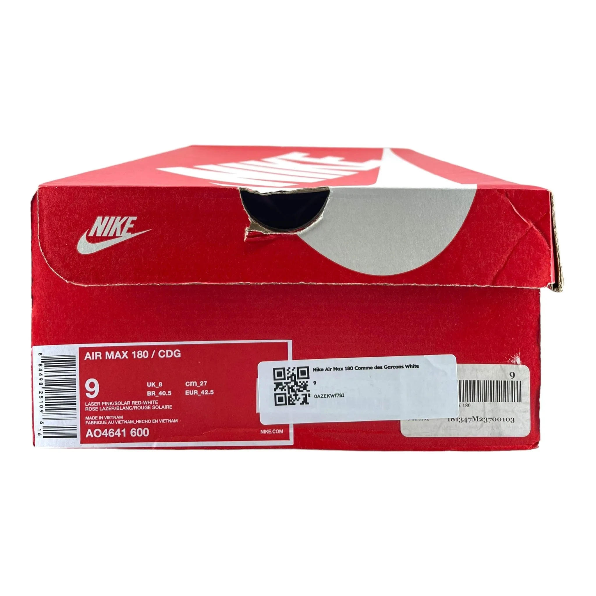 Nike Air Max 180 Comme des Garcons White Pre-Owned