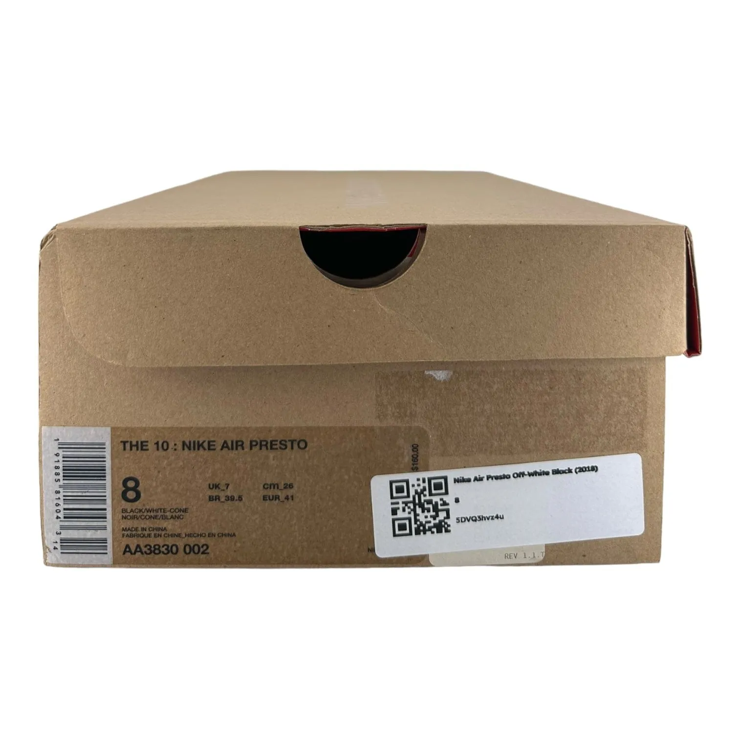 Nike Air Presto Off-White Black (2018) Pre-Owned
