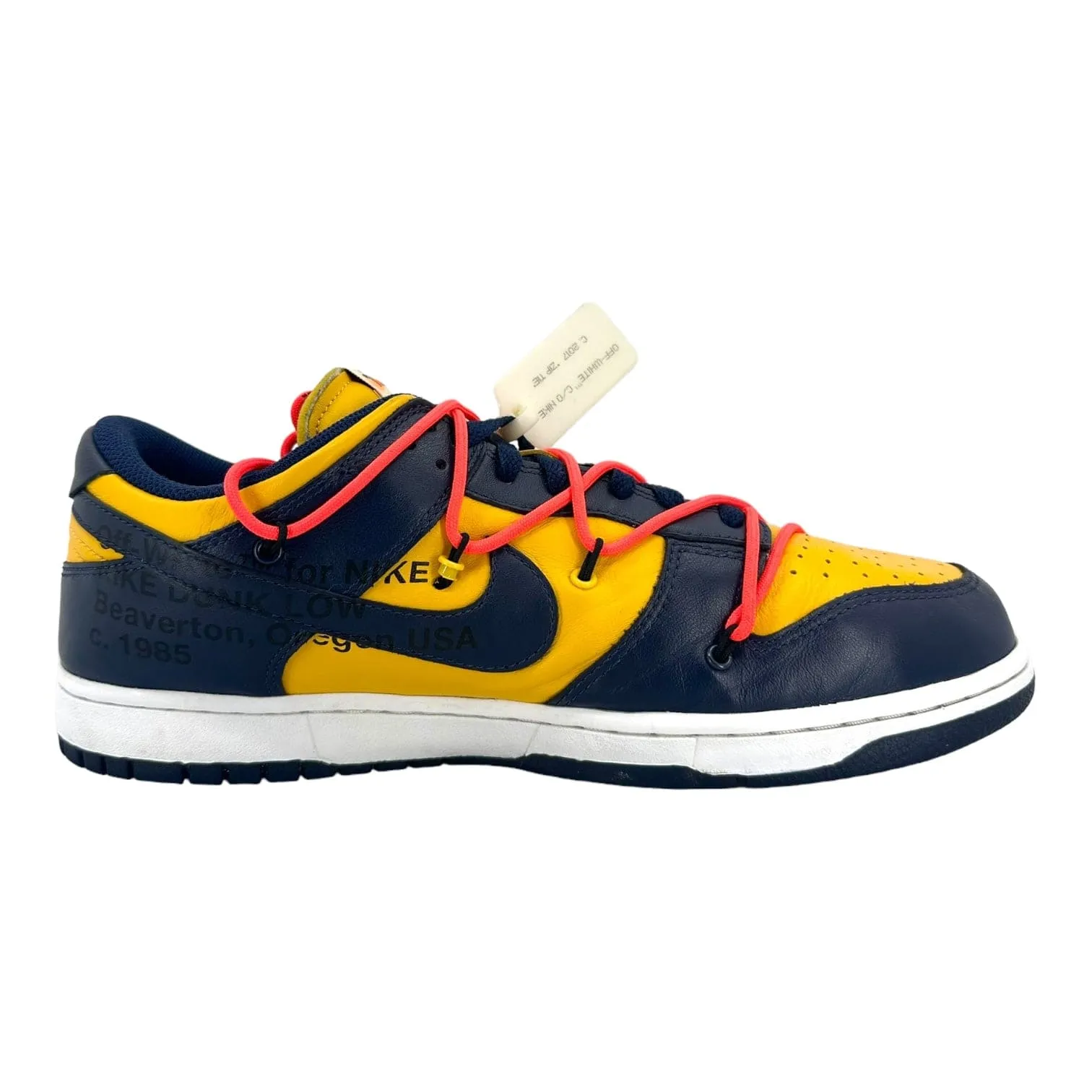 Nike Dunk Low Off-White University Gold Midnight Navy Pre-Owned