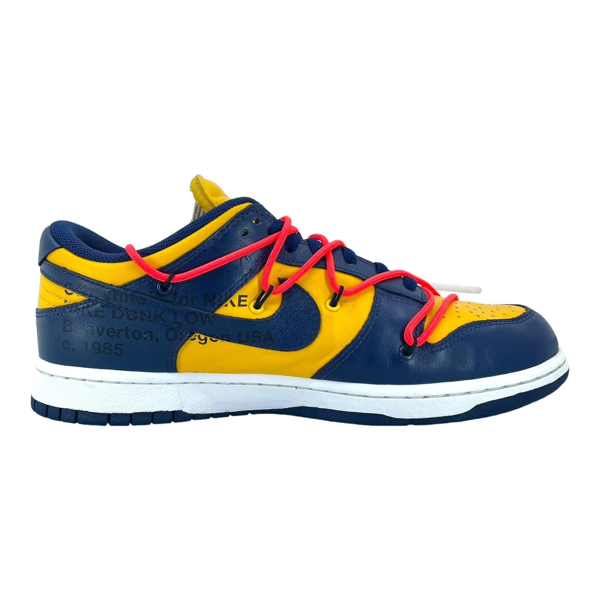 Nike Dunk Low Off-White University Gold Midnight Navy Pre-Owned