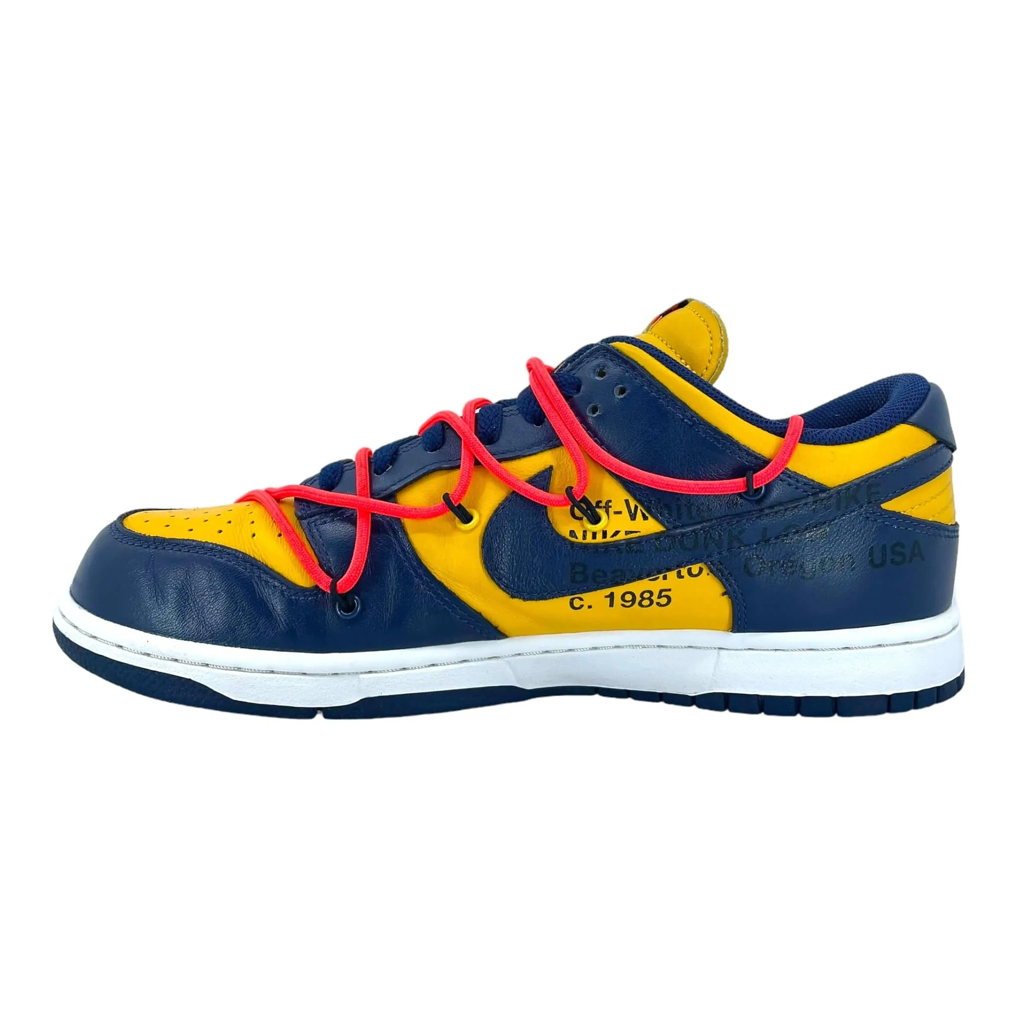 Nike Dunk Low Off-White University Gold Midnight Navy Pre-Owned
