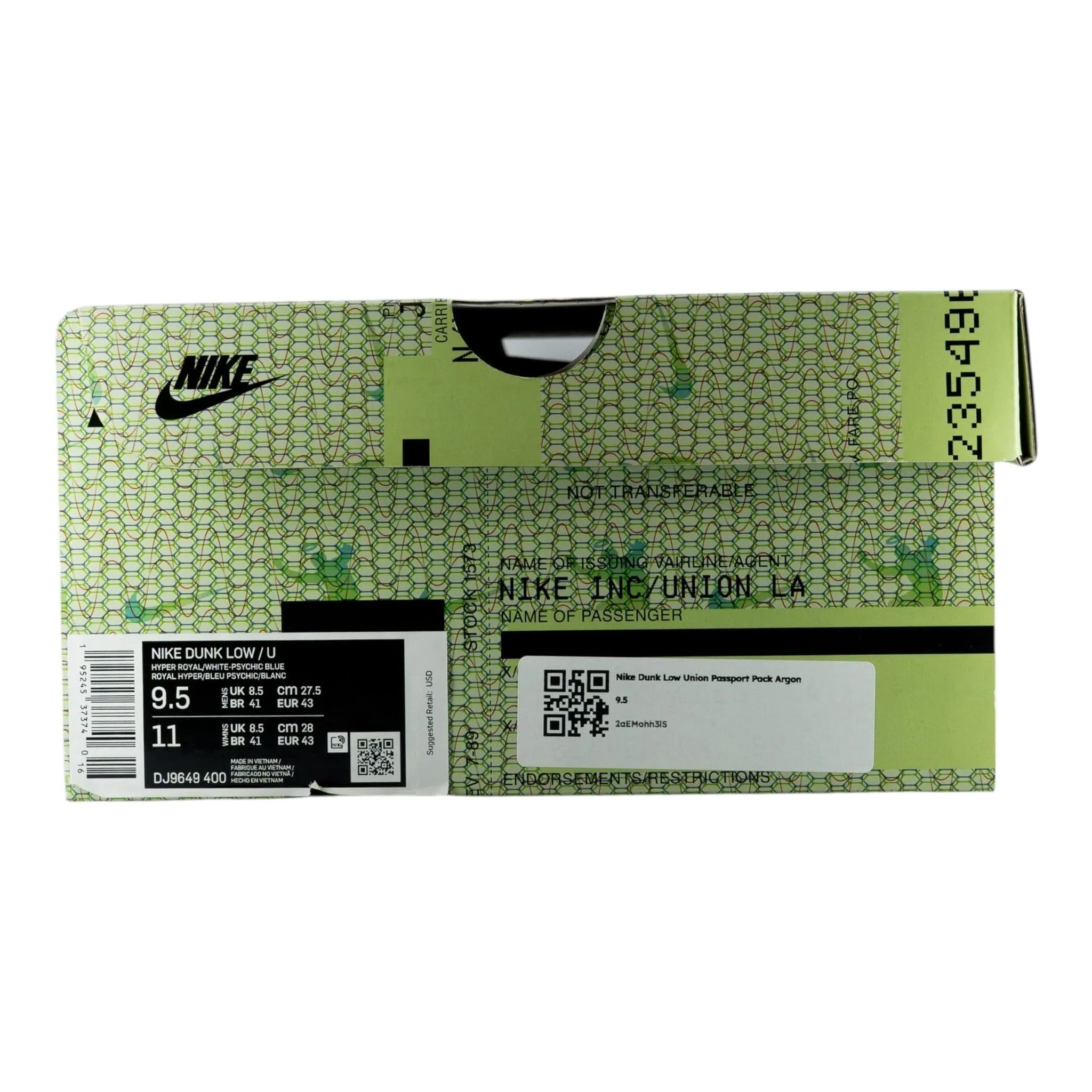 Nike Dunk Low Union Passport Pack Argon