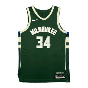 Nike Giannis Antetokounmpo Milwaukee Bucks Swingman Jersey Hunter Green