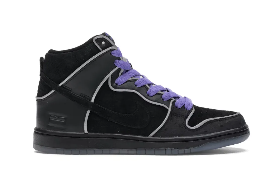 Nike SB Dunk High Black Purple Box