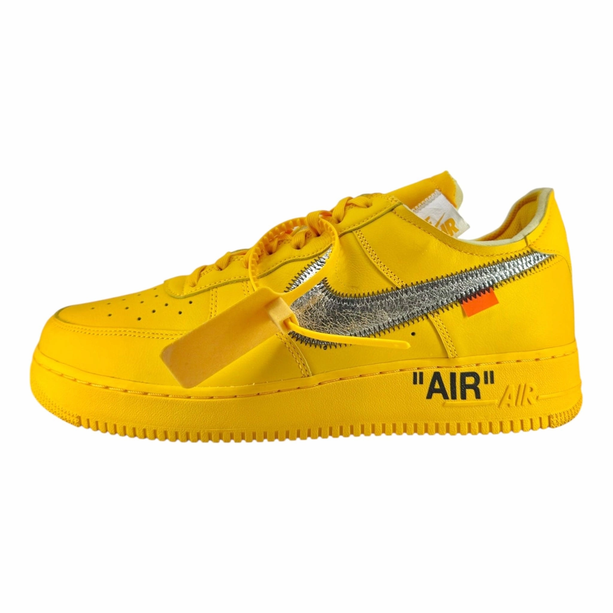 Nike Air Force 1 Low Off-White University Gold Metallic Silver Pre-Owned