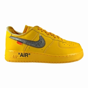 Nike Air Force 1 Low Off-White University Gold Metallic Silver Pre-Owned