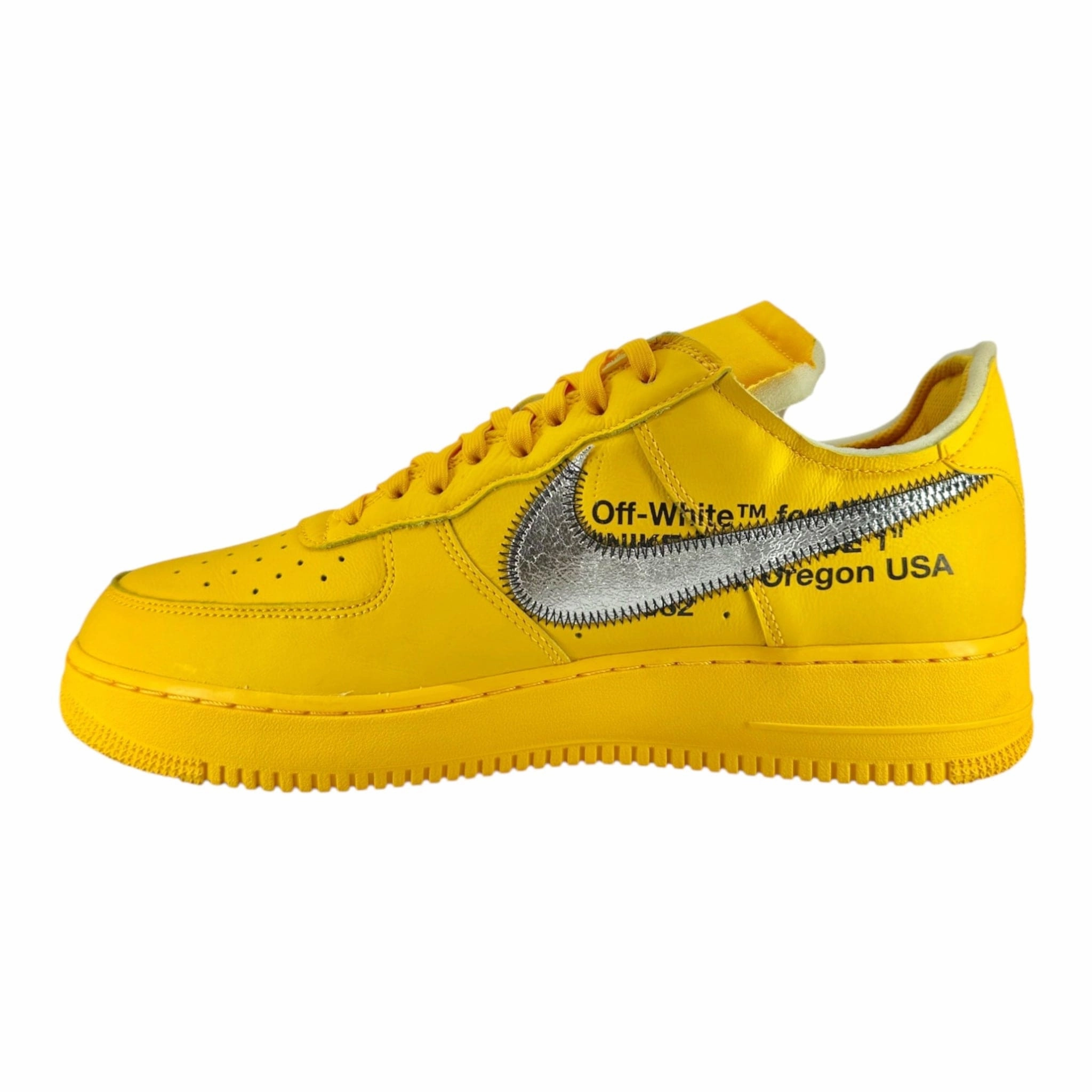 Nike Air Force 1 Low Off-White University Gold Metallic Silver Pre-Owned