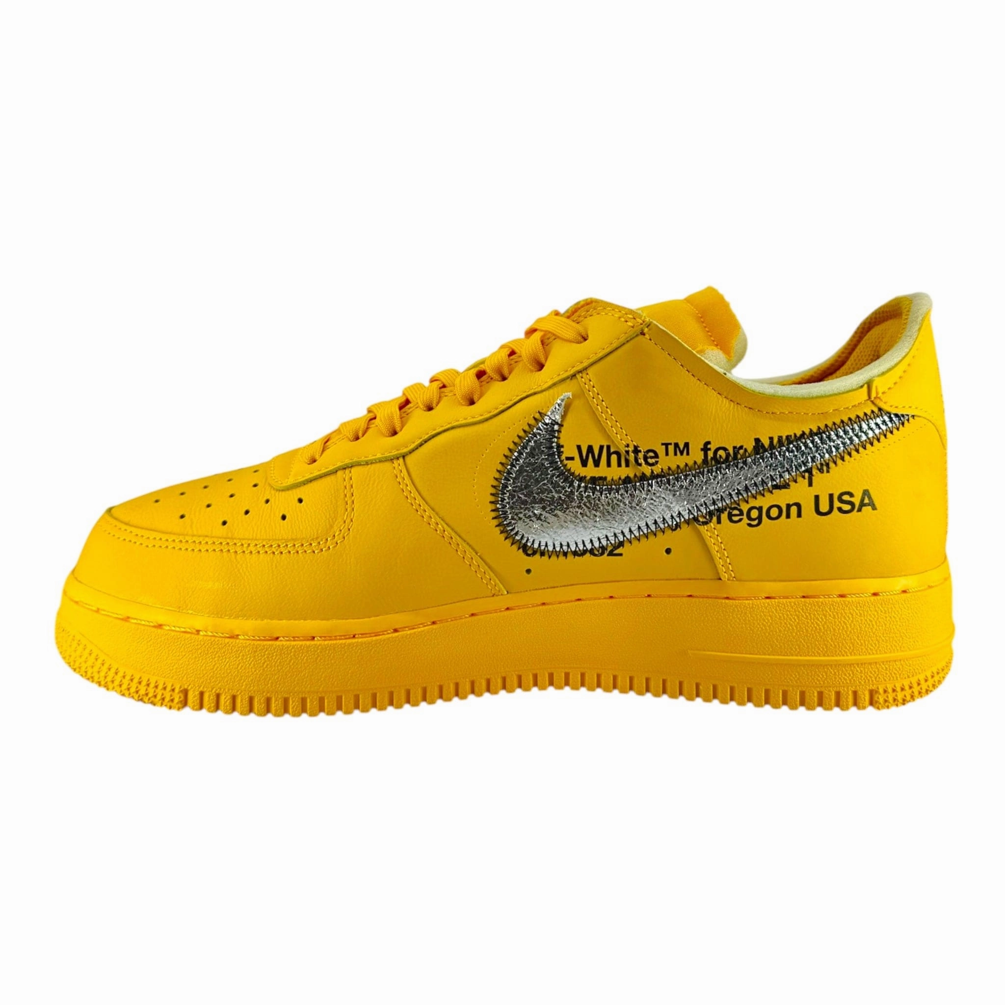 Nike Air Force 1 Low Off-White University Gold Metallic Silver Pre-Owned